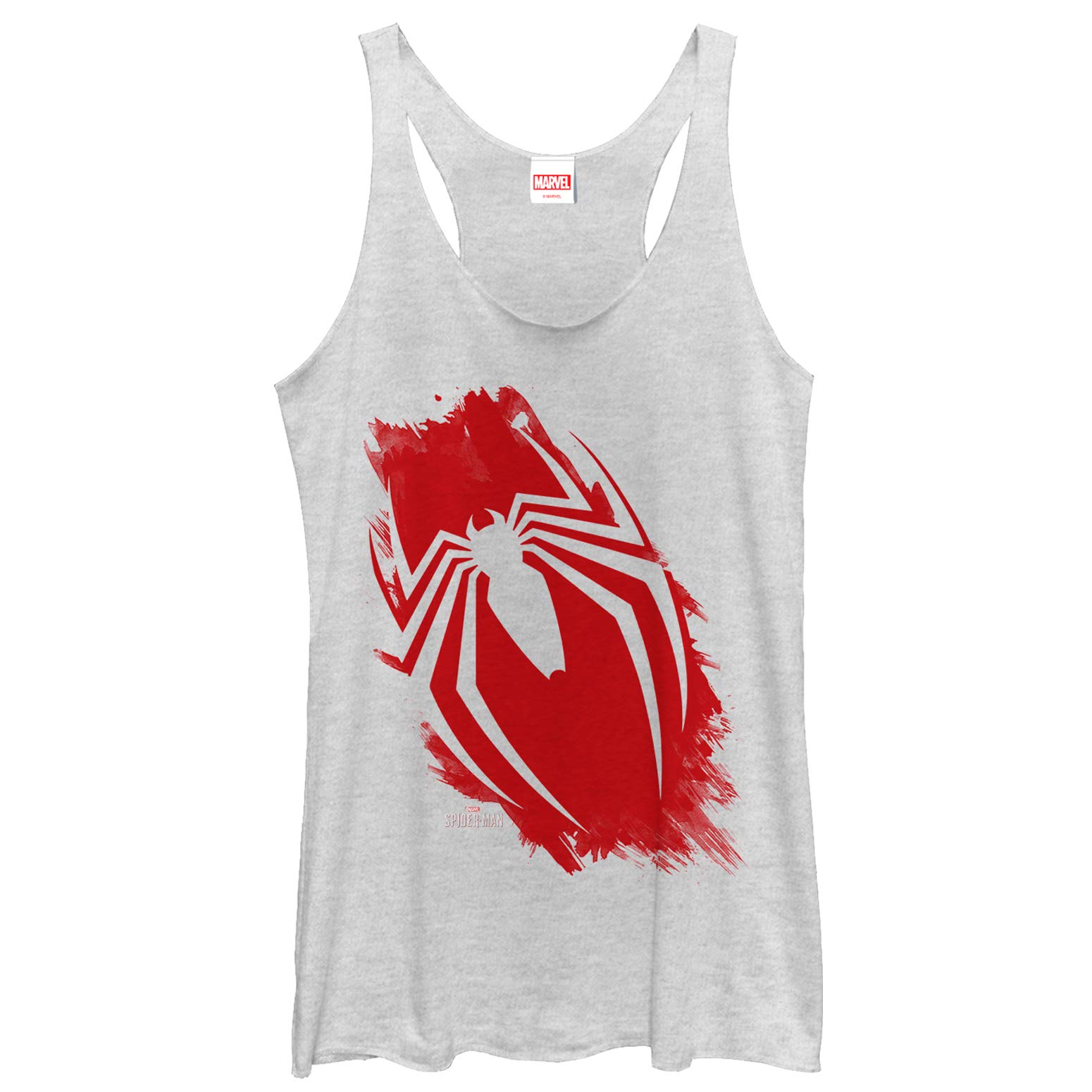 Marvel Classic Brush Logo Women's Racerback Tank Top - Superhero Graphic Tee for Casual Wear, Gym & Cosplay