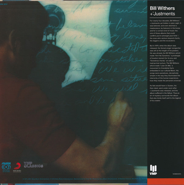 Bill Withers - Justments Vinyl LP Album (180g Club Edition Reissue, Near Mint Condition) - Perfect for Jazz & Soul Music Collectors & Audiophiles