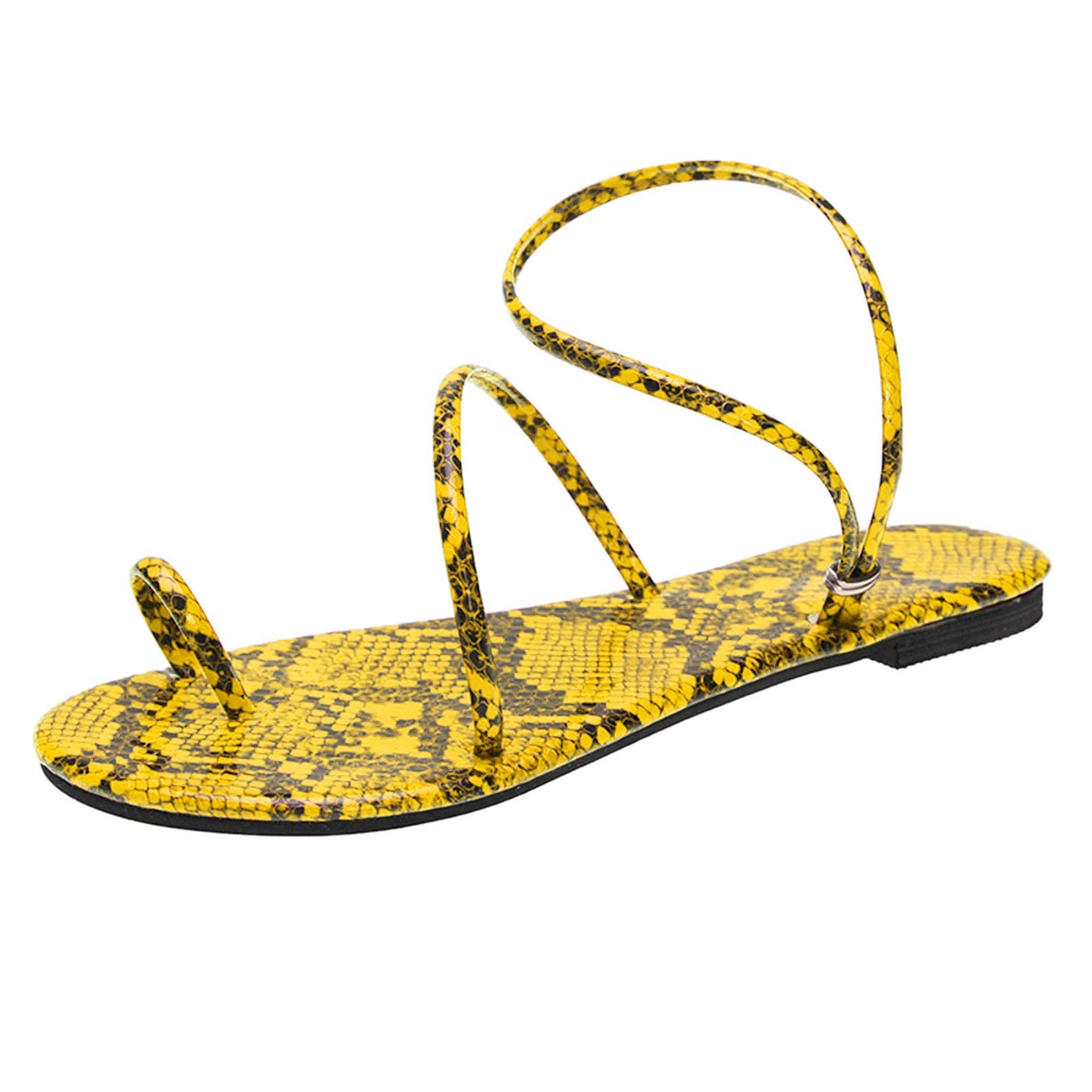 Women's Fashion Beach Sandals & Slippers - Spring Print Summer Snake Strap Sandals for Women | Comfortable Outdoor Walking, Vacation, Poolside Relaxation