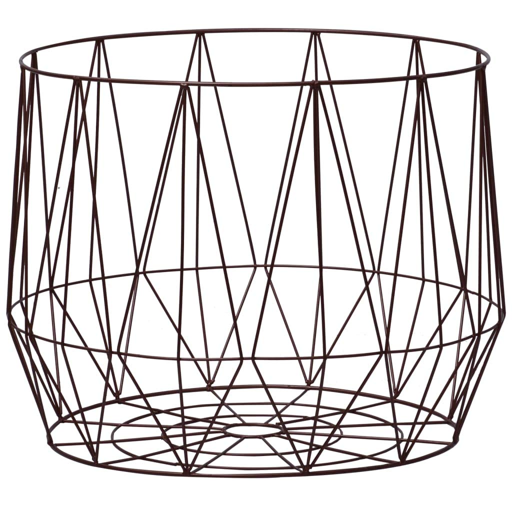 FAMIROSA Modern Coffee Table Set of 2 - Round Side Tables with Copper Metal Base for Living Room, Bedroom & Office - Stylish End Tables for Small Spaces