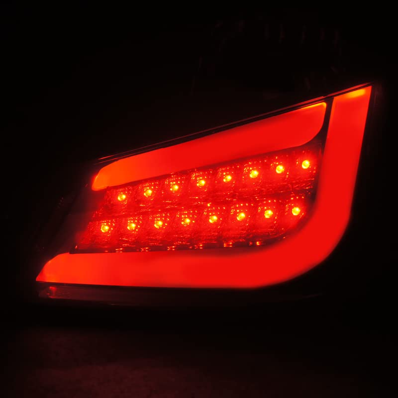 Spec-D Tuning Glossy Black Smoke LED Tail Lights for 2011-2013 Scion tC (Pre-May 2013 Production) - Left & Right Pair Assembly - Enhanced Night Visibility & Style Upgrade for Your Coupe
