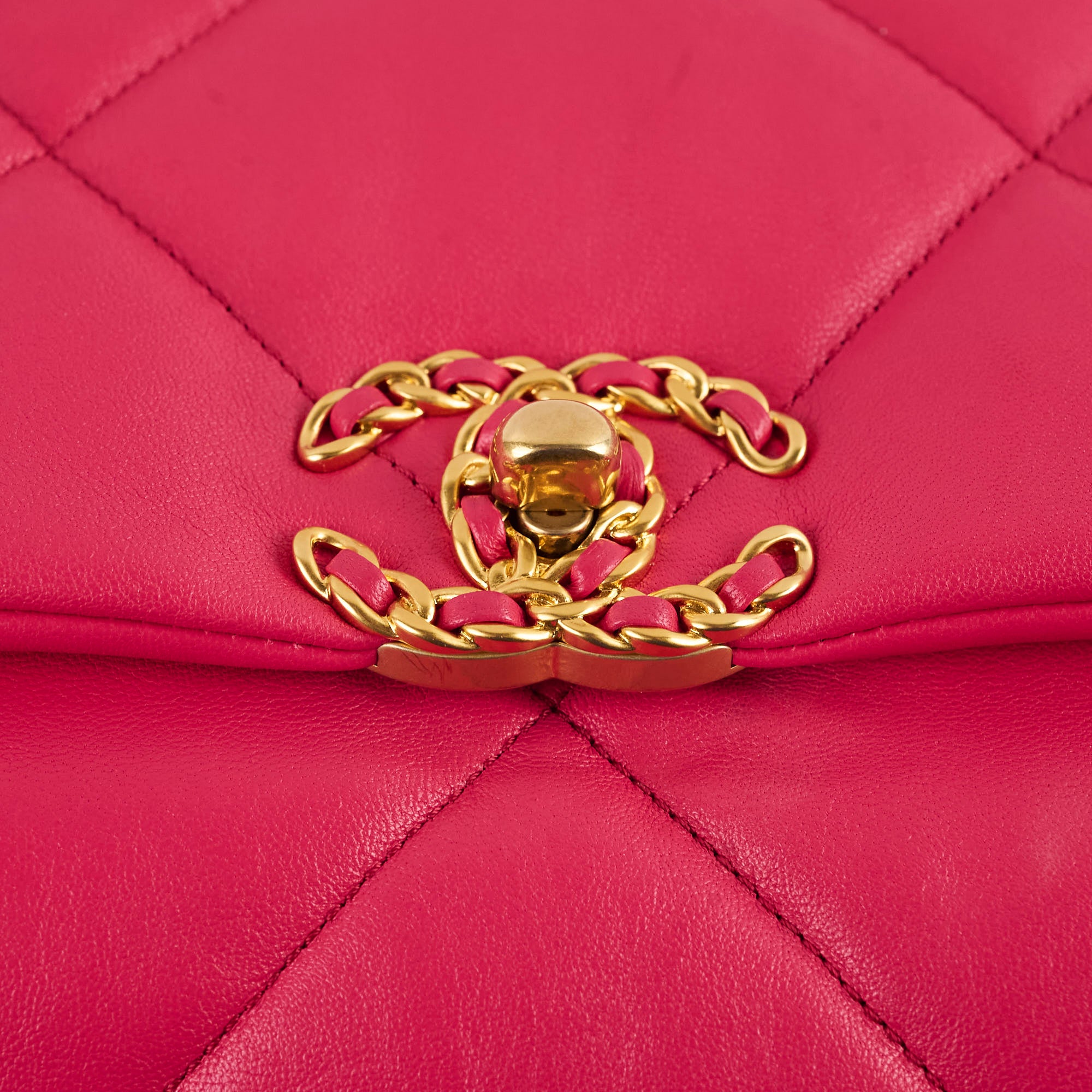 Chanel 19 Large Coral Pink Goatskin Handbag - Luxury Designer Shoulder Bag for Women | Perfect for Parties, Work & Everyday Use