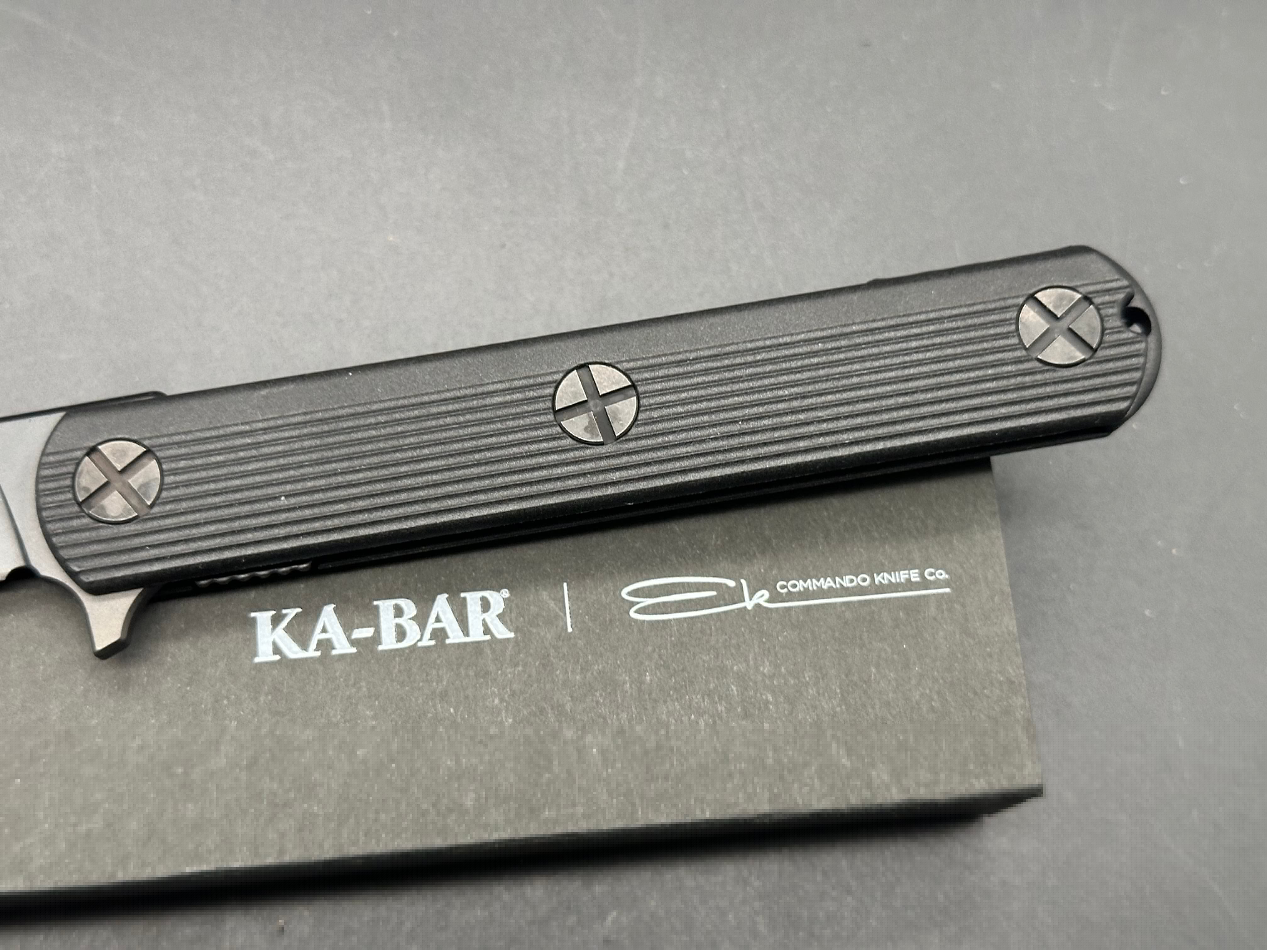 KA-BAR EK Commando Folding Knife with GFN Handle & S35VN Steel Blade - Tactical, Outdoor, Survival, and Everyday Carry (EDC) Knife