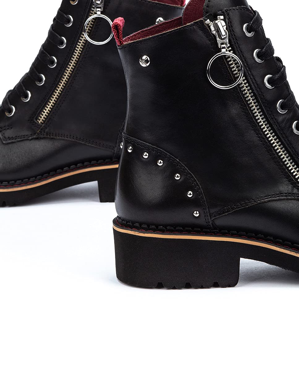 PIKOLINOS Women's Leather Flat Ankle Boots - Comfortable Casual Shoes for Walking, Work & Everyday Wear