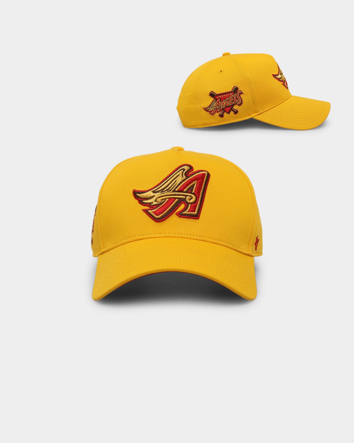 47 Brand Los Angeles Angels 'Mustard & Ketchup' MVP Snapback Hat - Adjustable Baseball Cap for Men & Women - Perfect for Baseball Games, Sports Events & Casual Wear (Yellow/Red)