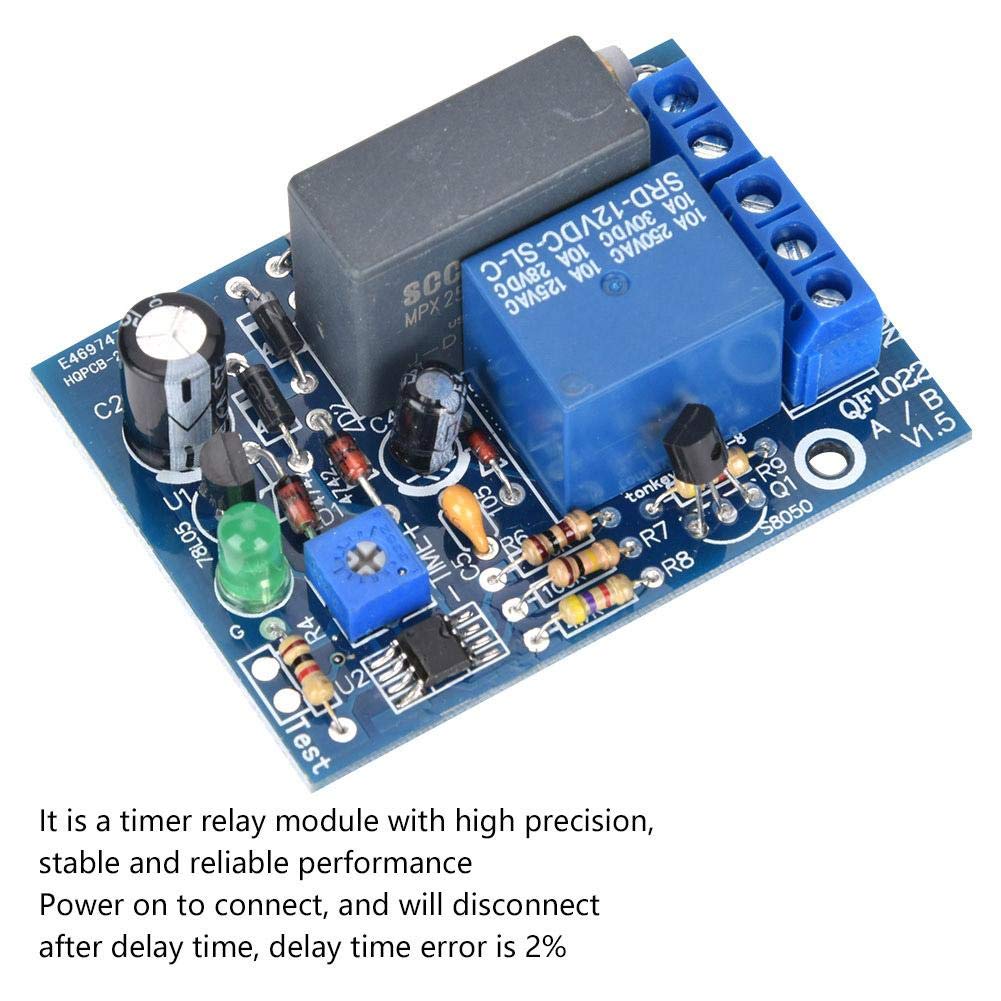 Adjustable Timer Relay Module 220VAC - 0 to 10 Minutes Delay Turn Off Switch for Home Automation, Industrial Control & DIY Projects