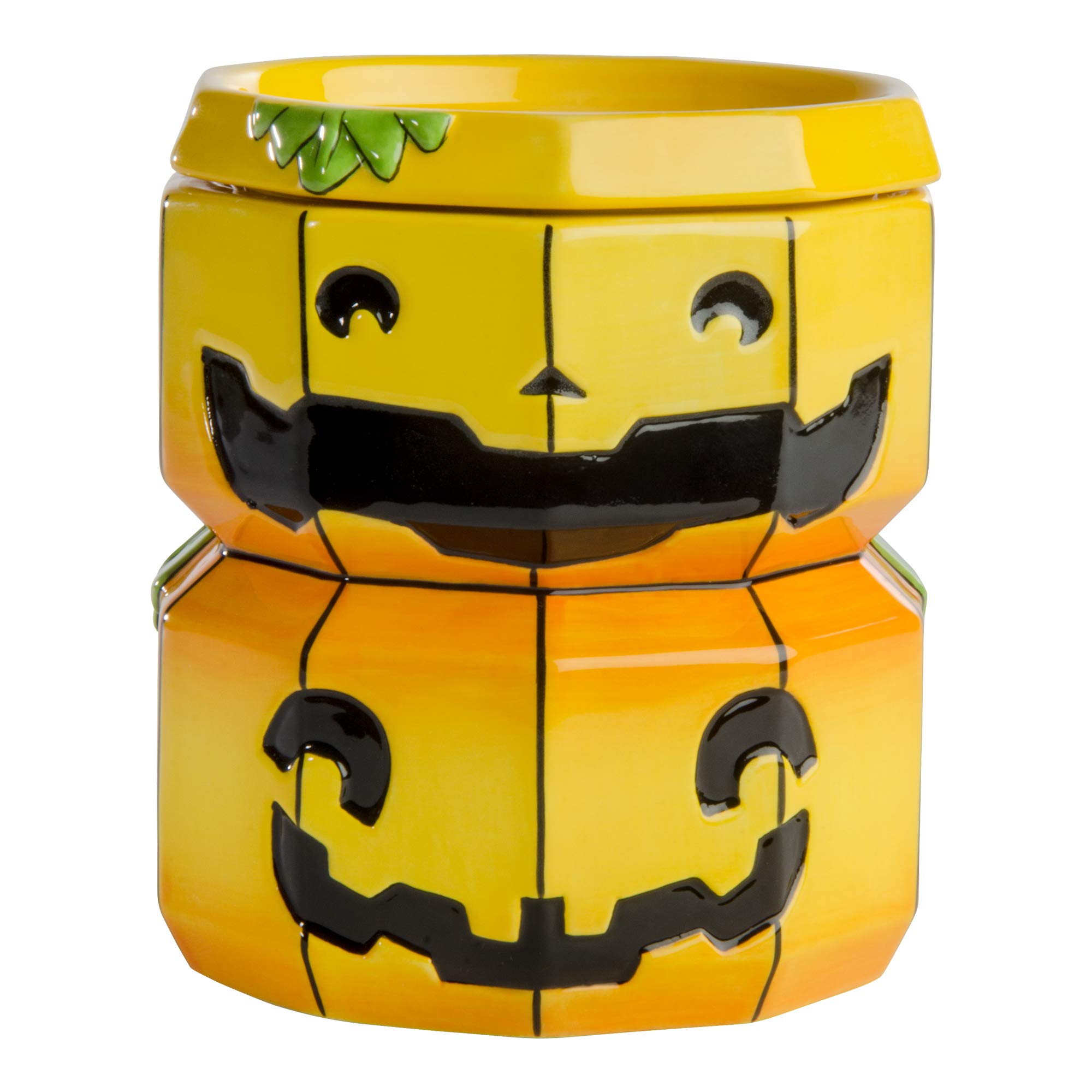 Halloween Jack-O-Lantern Ceramic Wax Warmer - Flameless Candle Warmer with Horror-Style Design | Handcrafted Aromatherapy Diffuser for Home Decor | Perfect for Halloween Party, Spooky Home Decor & Relaxation
