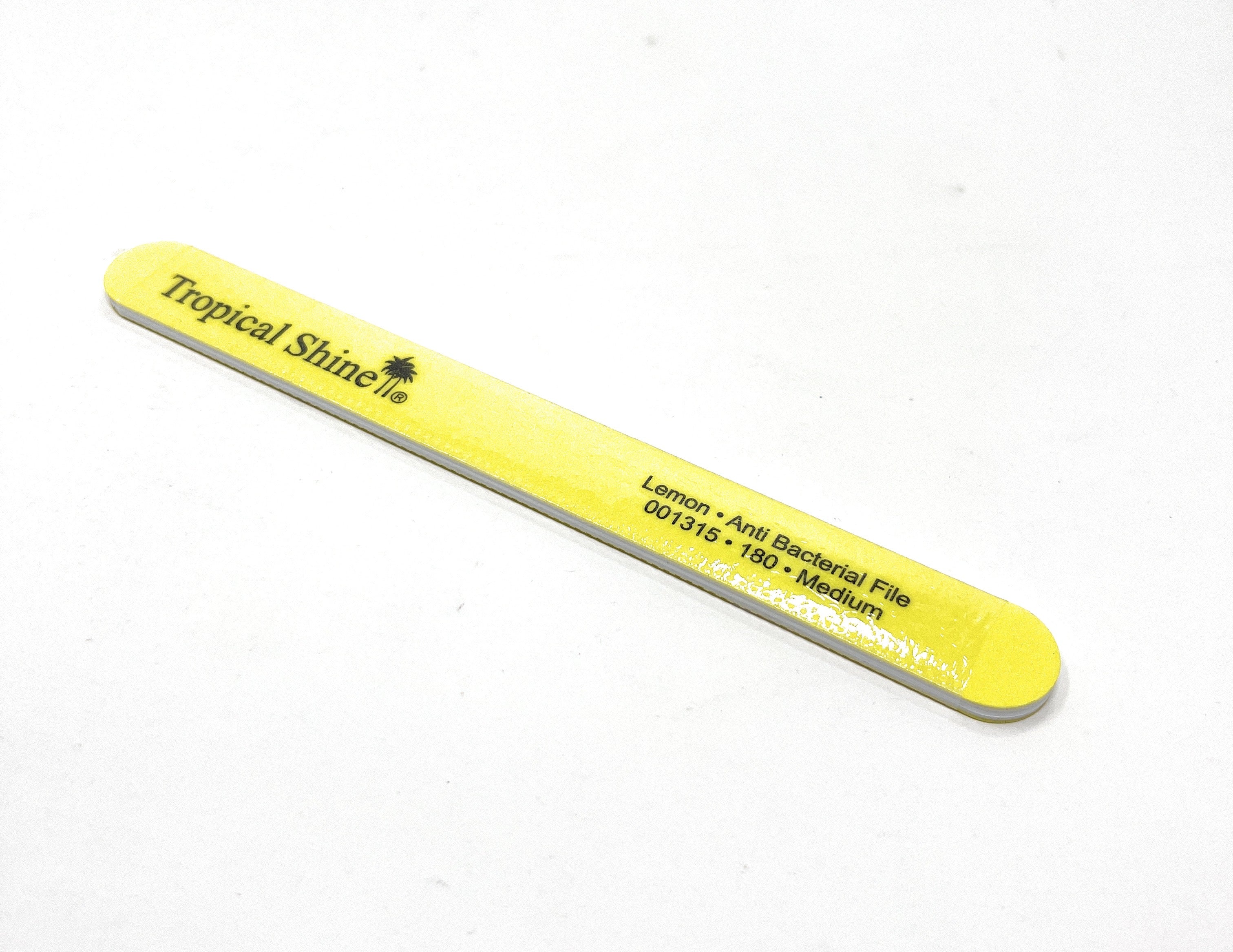 Premium 180 Grit Yellow Flash Nail Files - 3 Pack Tropical Shine Nail Boards for Professional Manicures & Pedicures | Perfect for Home Salons, Travel Kits & DIY Nail Care