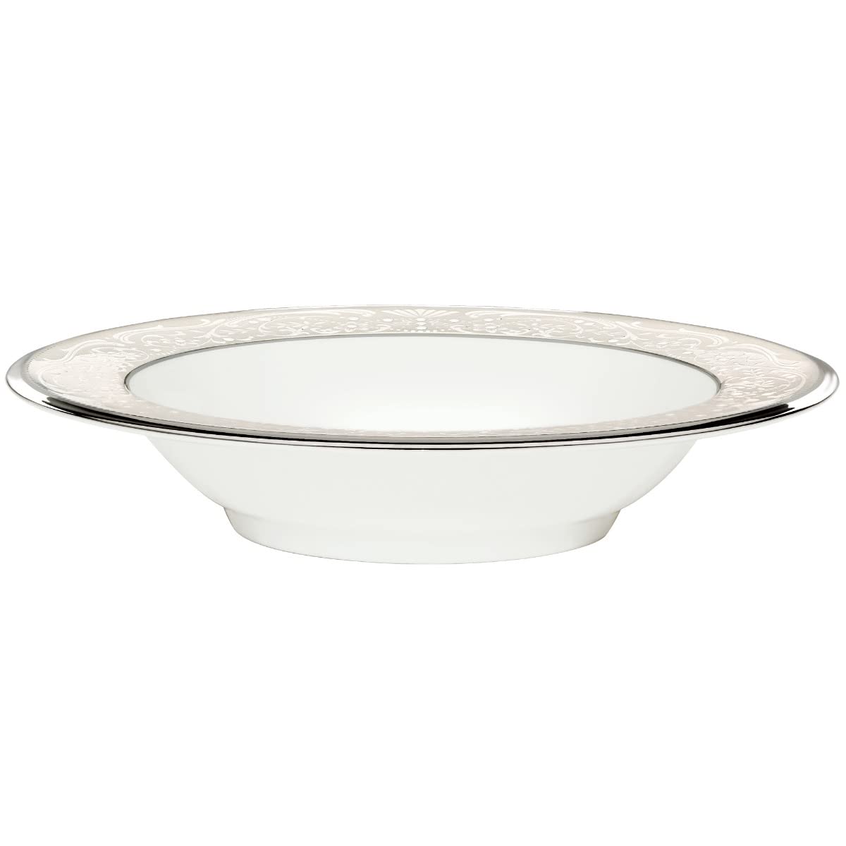 Noritake Silver Palace Elegant Fruit Bowl - Premium Porcelain Serving Bowl for Fresh Fruits, Desserts & Snacks | Perfect for Dining Table, Kitchen Counter & Party Display
