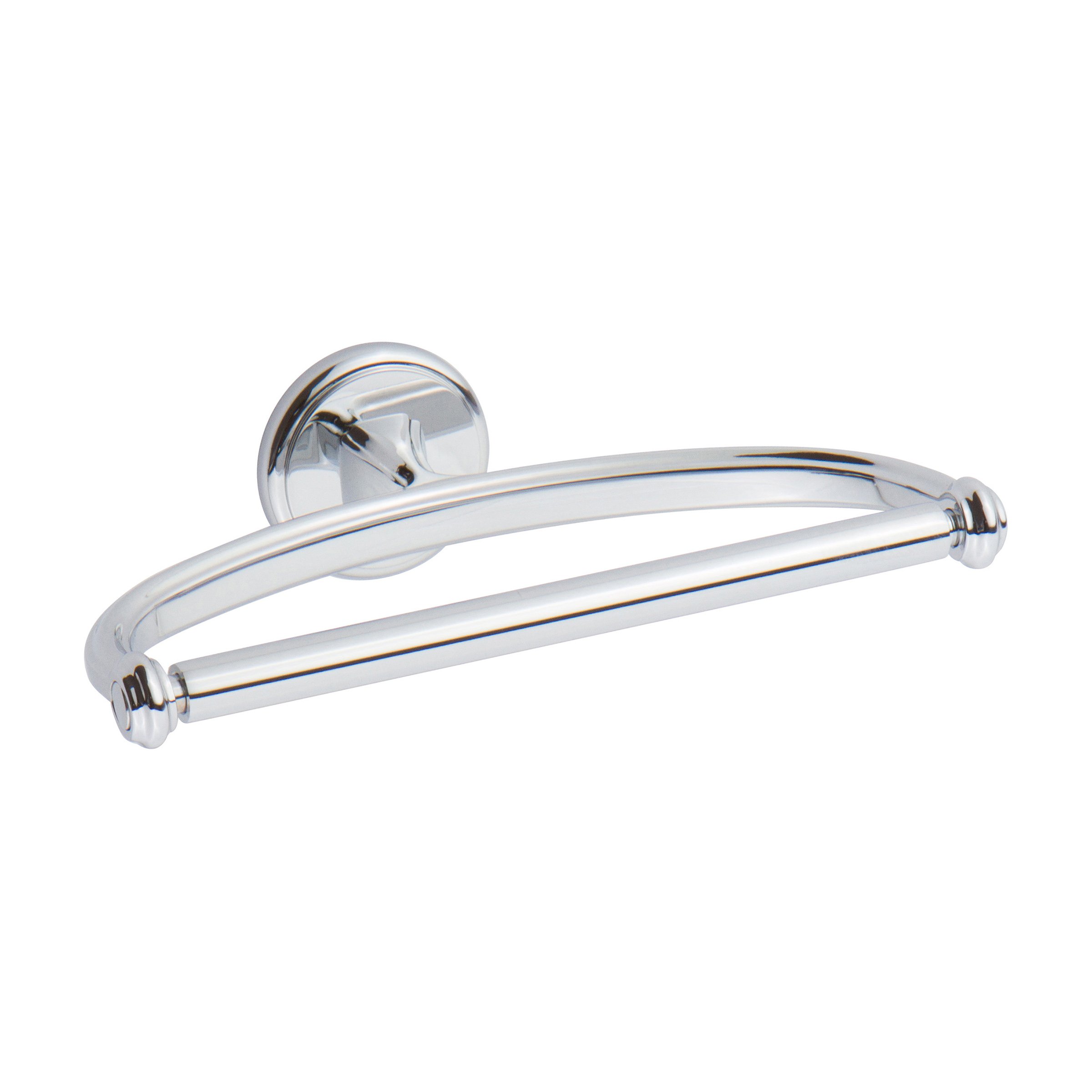 Circe 7.8 Inch Modern Solid Brass Towel Ring - Polished Chrome Bathroom & Kitchen Hand Towel Holder | Durable & Stylish for Guest Bathrooms, Powder Rooms & Spa Retreats