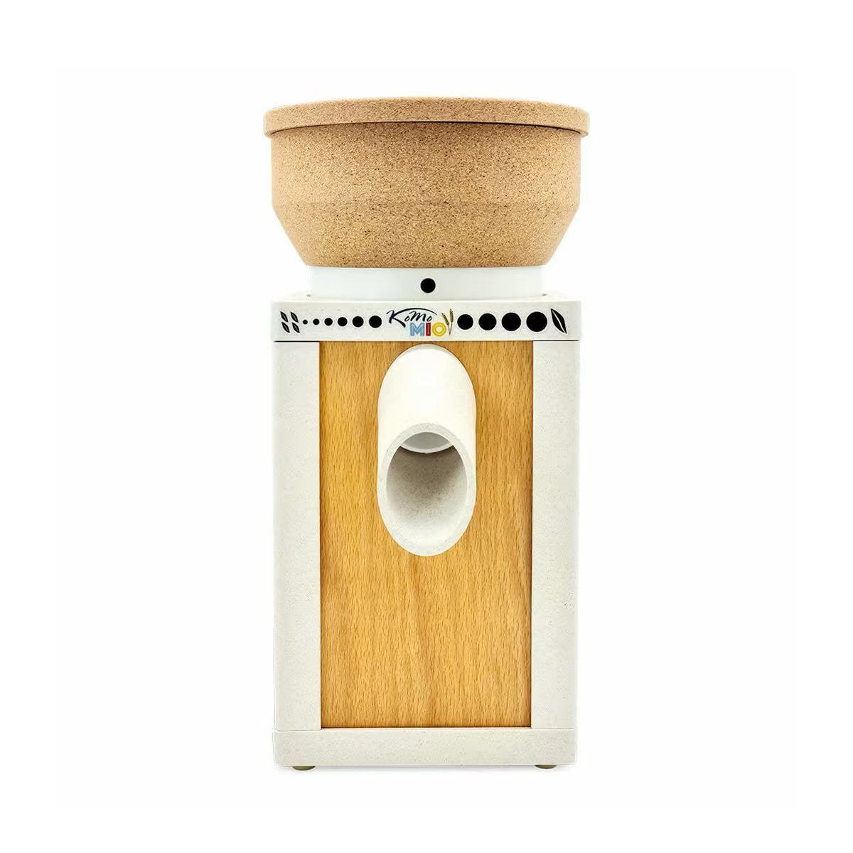 KOMO Mio Eco Grain Mill - Natural/White - Hand Crank Flour Mill for Fresh, Healthy Baking at Home - Perfect for Bread, Pastry & Gluten-Free Recipes