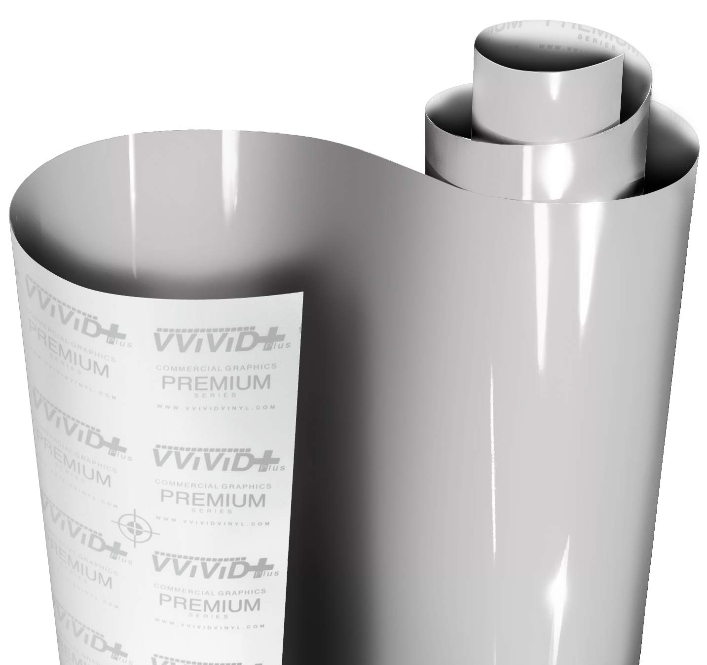 VViViD+ Ultra Gloss Light Chalk Grey Vinyl Wrap (15ft x 5ft) - Premium Car, Boat & Furniture Decoration for DIY Projects