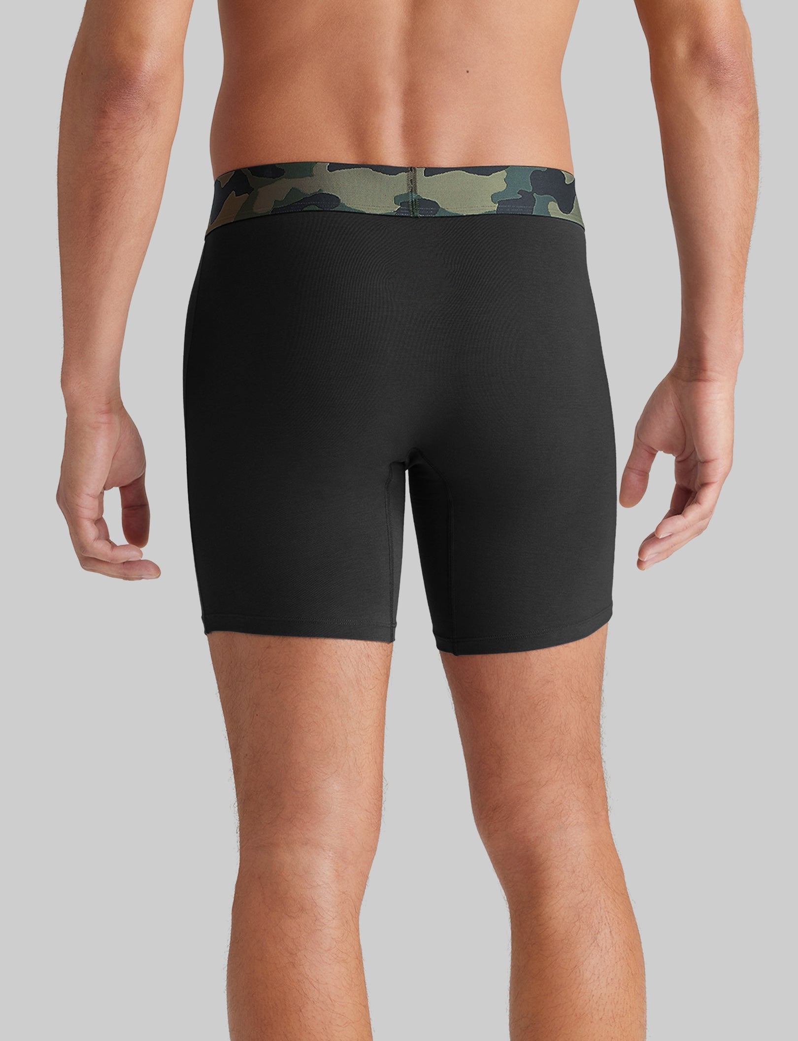 Breathable Cotton Mid-Length Boxer Briefs for Men - 6 Pack Comfort Underwear for Daily Wear, Workout & Sleep