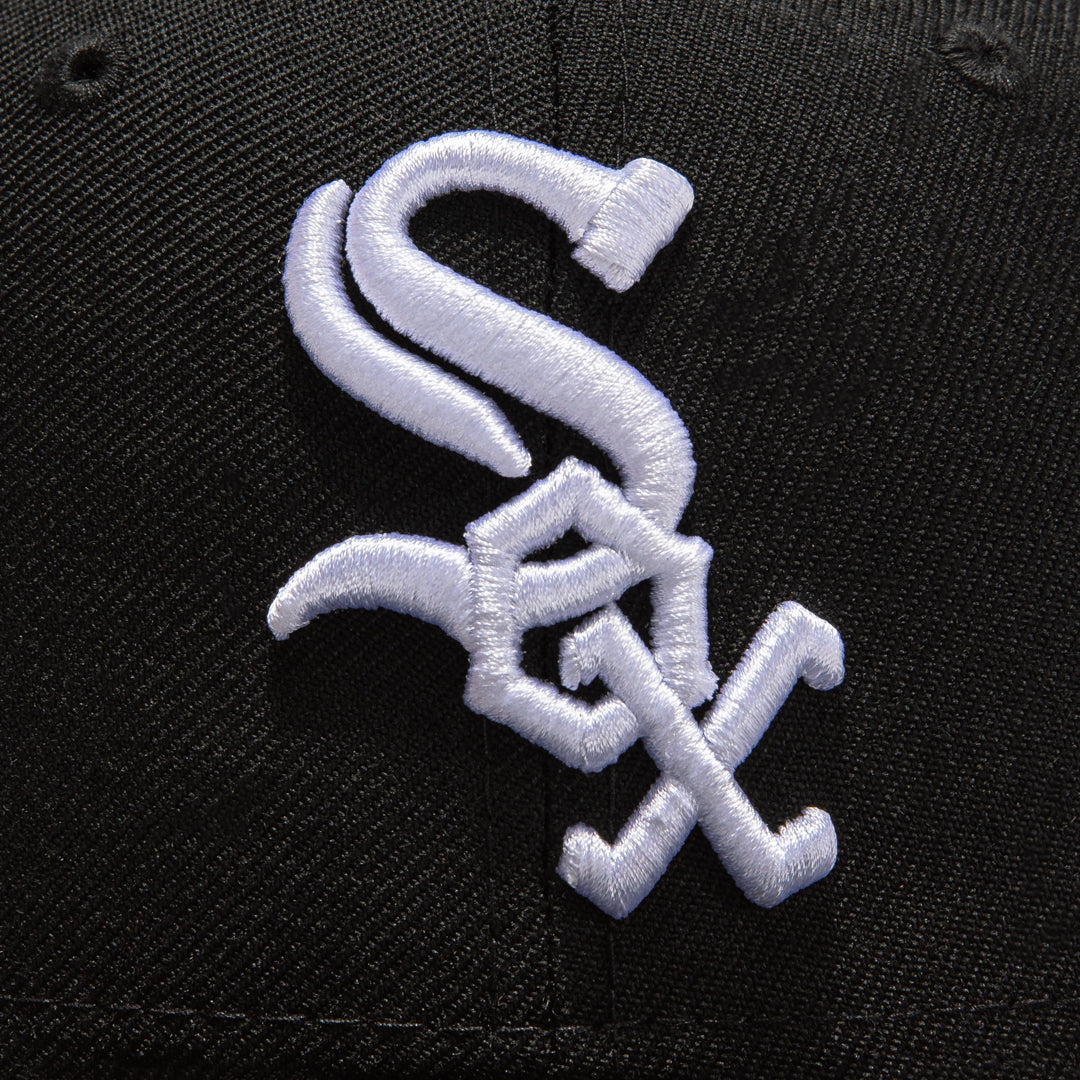 New Era 59Fifty Retro On Field Chicago White Sox Game Hat - Black MLB Baseball Cap for Men & Women - Perfect for Baseball Games, Sports Events & Streetwear Fashion