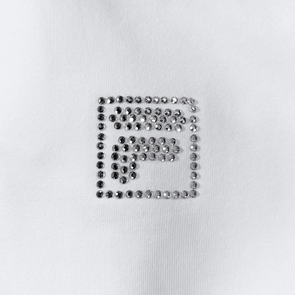 Fila Girls Core Long Sleeve T-Shirt - White Cotton Crewneck Top for School, Sports & Casual Wear