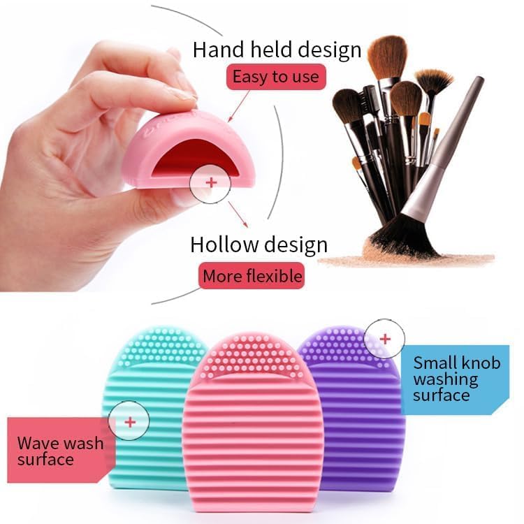 KitchenFest® Eco-Friendly Silicone Finger Gloves for Makeup Brush Cleaning - Reusable, Non-Slip, Multi-Color (Small, 3-Pack) - Perfect for Beauty Blenders, Cosmetic Tools & Professional Makeup Artists