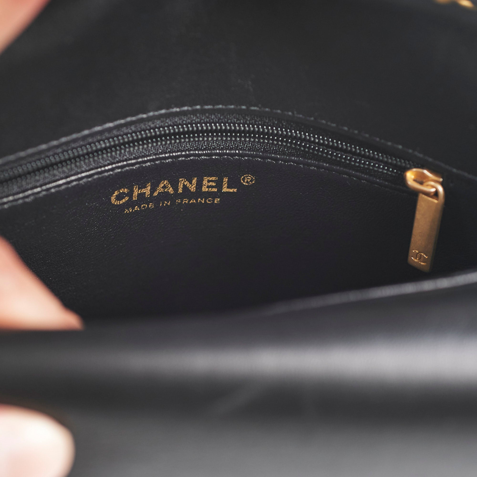 Chanel Mini Flap Bag 19A Black Lambskin Leather Crossbody Purse for Women | Luxury Designer Handbag for Evening Parties & Date Nights