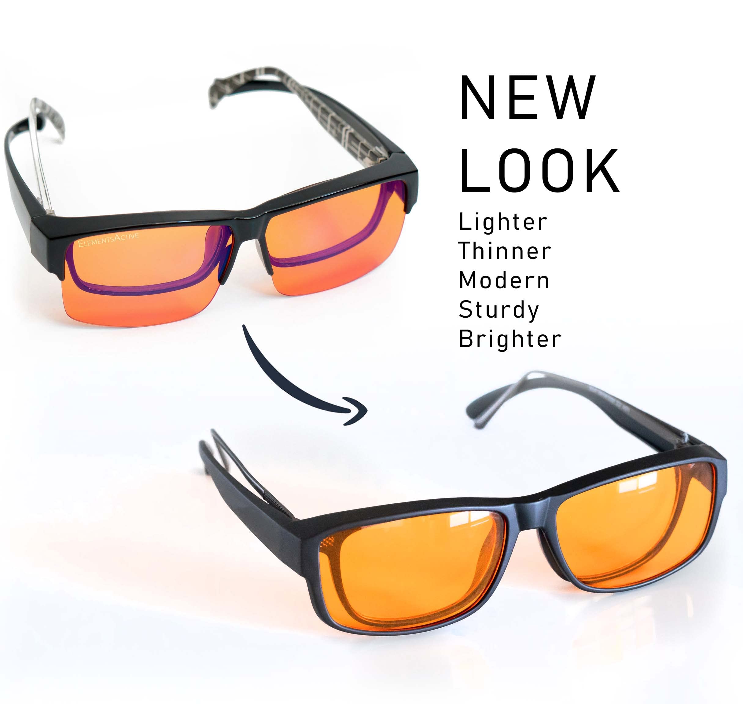 99.5% Blue Light Blocking Glasses - Orange Fit Over Prescription Glasses for Sleep & Eye Strain Relief - Computer Glasses for Men & Women - Perfect for Nighttime Use, Gaming & Office Work