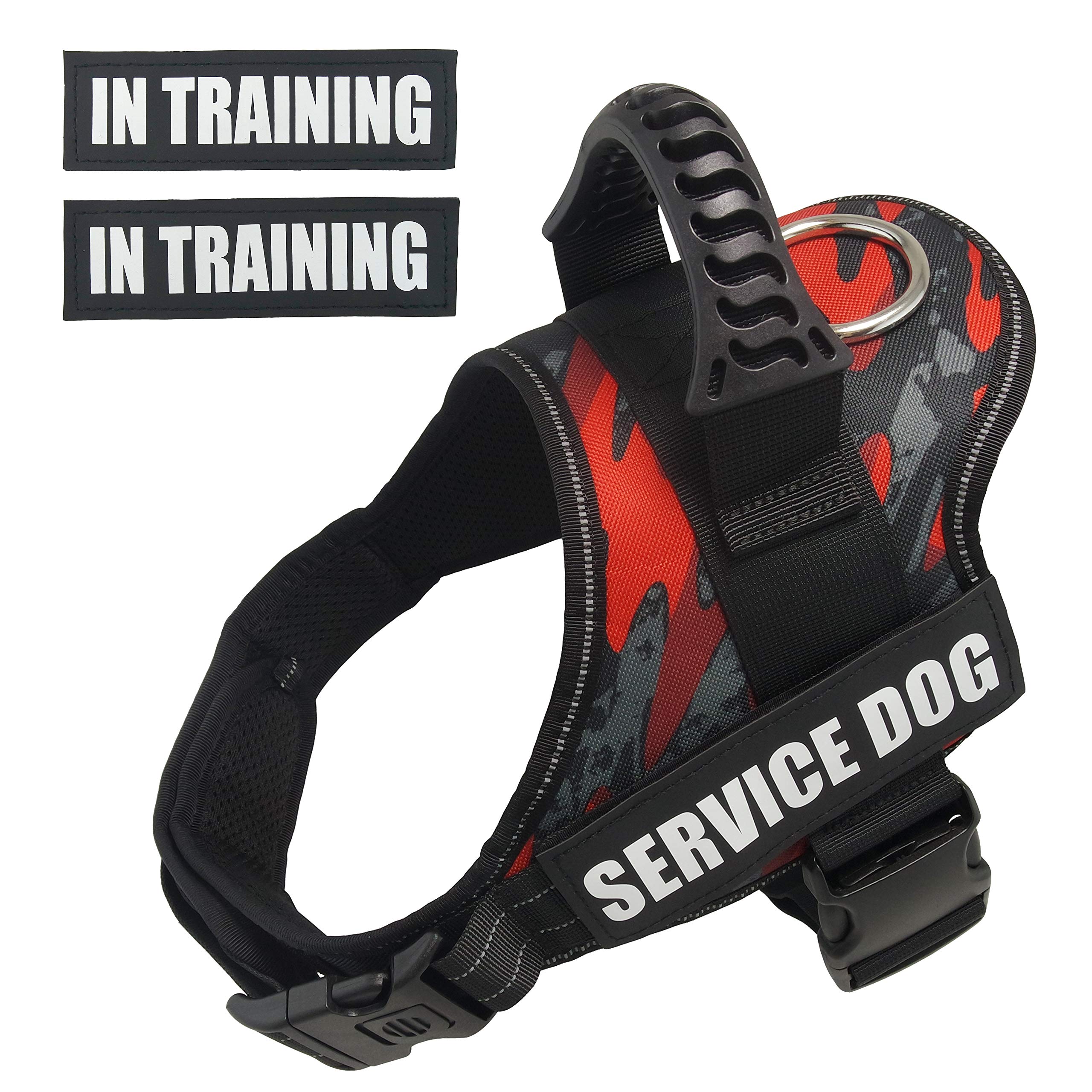 Dihapet No Pull Dog Harness Vest - Adjustable Reflective Service Dog Harness for Small Medium Large Dogs - Perfect for Training, Walking & Outdoor Adventures