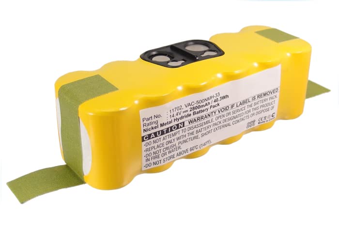 Synergy Digital Ni-MH 14.4V 3500mAh Replacement Batteries for iRobot Roomba 870 Vacuum Cleaner - 5-Pack Combo | Long-Lasting Power for Efficient Robot Vacuum Cleaning at Home