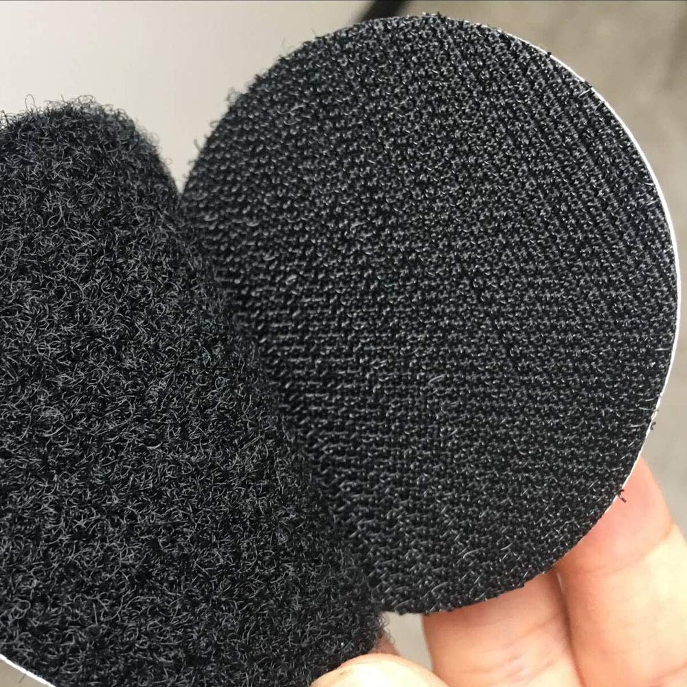 12 Pack 2.5 Inch Heavy Duty Self Adhesive Hook and Loop Tape - Industrial Strength Nylon Fasteners with Strong Hold - Sticky Back Round Dots for Wall Mounting, Home, Office & School Organization - Perfect for Hanging Pictures, Keys, Tools & Decor