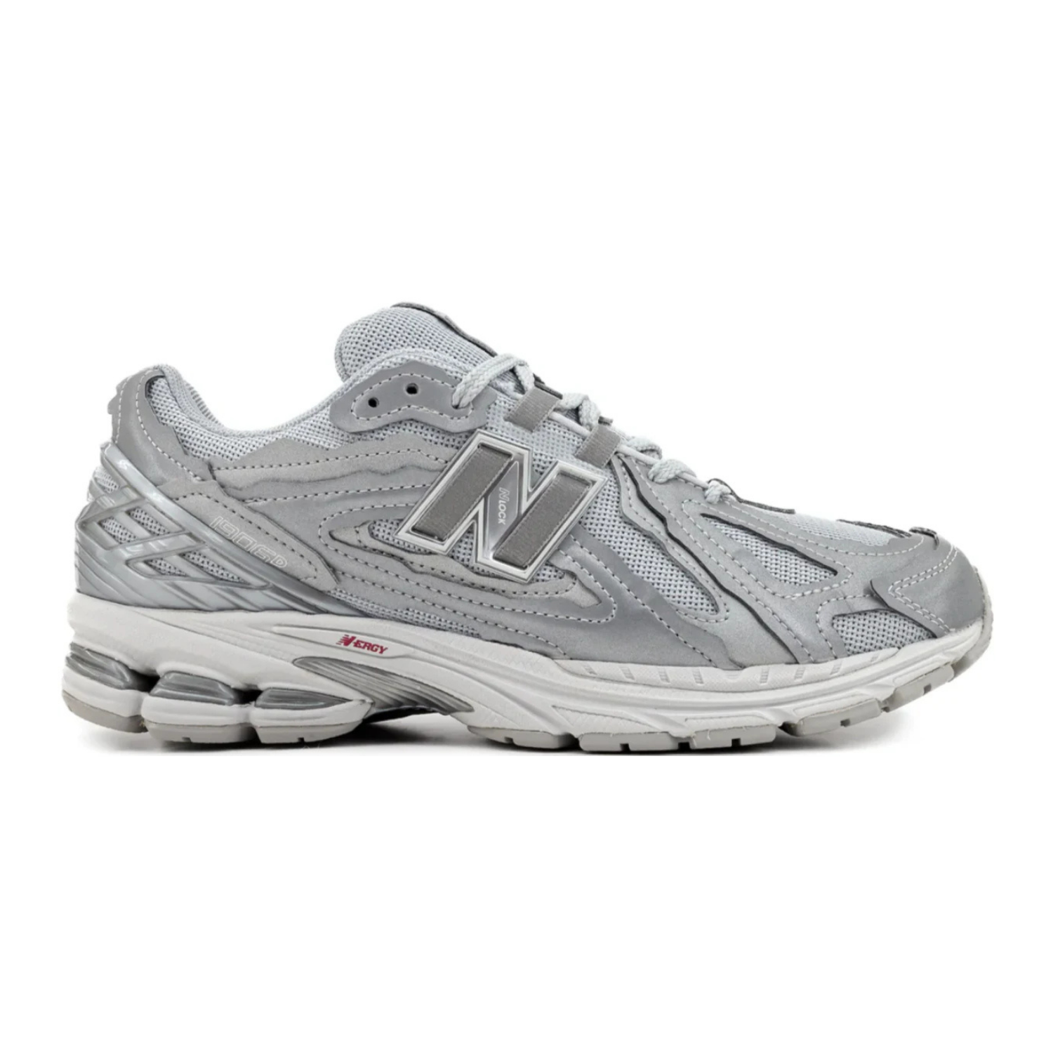 New Balance 1906D Protection Pack Running Shoes - Silver Metallic/White/Crimson for Men | Lightweight Cushioned Sneakers for Jogging, Gym Workouts & Daily Wear
