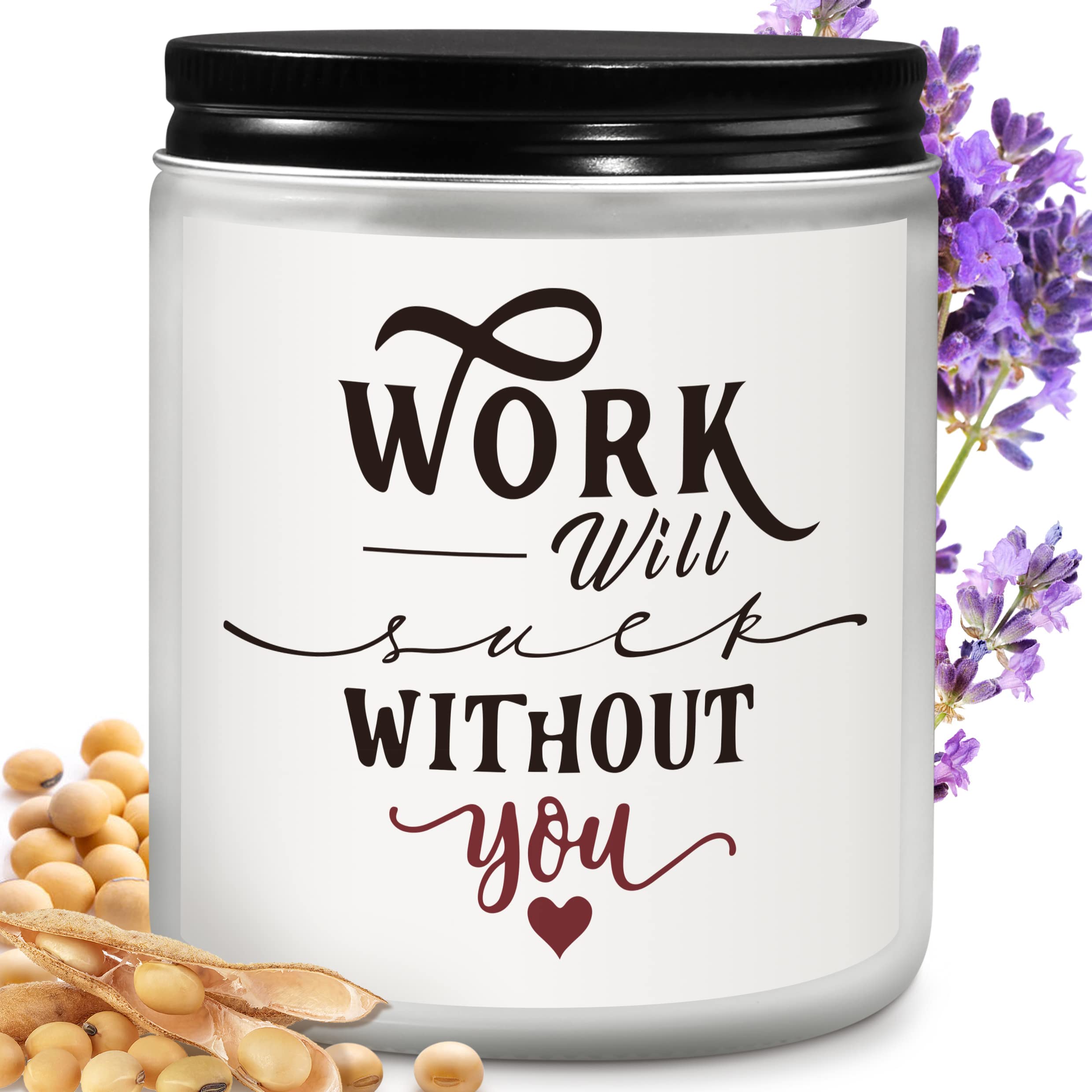 Lavender Scented Candles - Thoughtful Coworker Leaving Gifts for Women & Men | Farewell & Goodbye Gifts for Colleagues | Perfect Office Going Away Present for Relaxation & Stress Relief