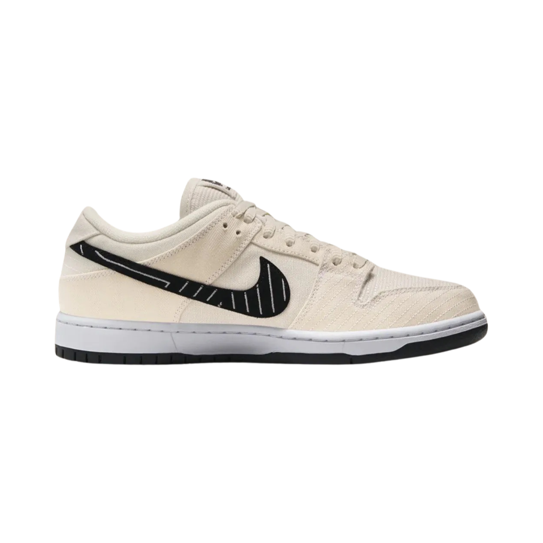 Nike SB Dunk Low Albino & Preto Fossil Black Sneakers - Men's Skateboarding Shoes for Streetwear & Casual Wear - Perfect for Skating, Urban Fashion & Everyday Comfort