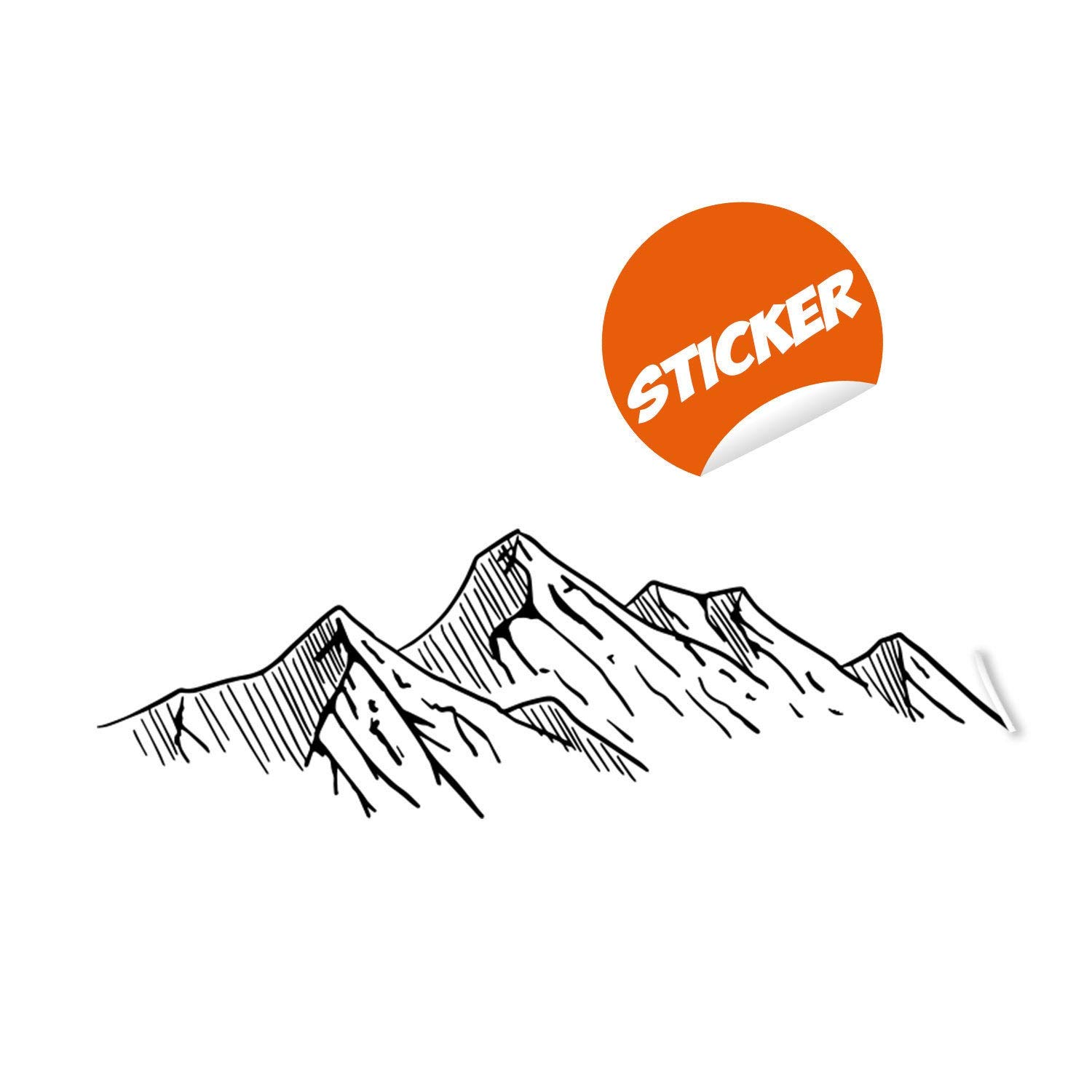 Mountain Silhouette Vinyl Decal Stickers - Peel & Stick Wall Art for Laptop, Car, Windows - Scenic Landscape Mural Decor for Home, Office, Dorm - Perfect for DIY Room Makeover & Gift Giving