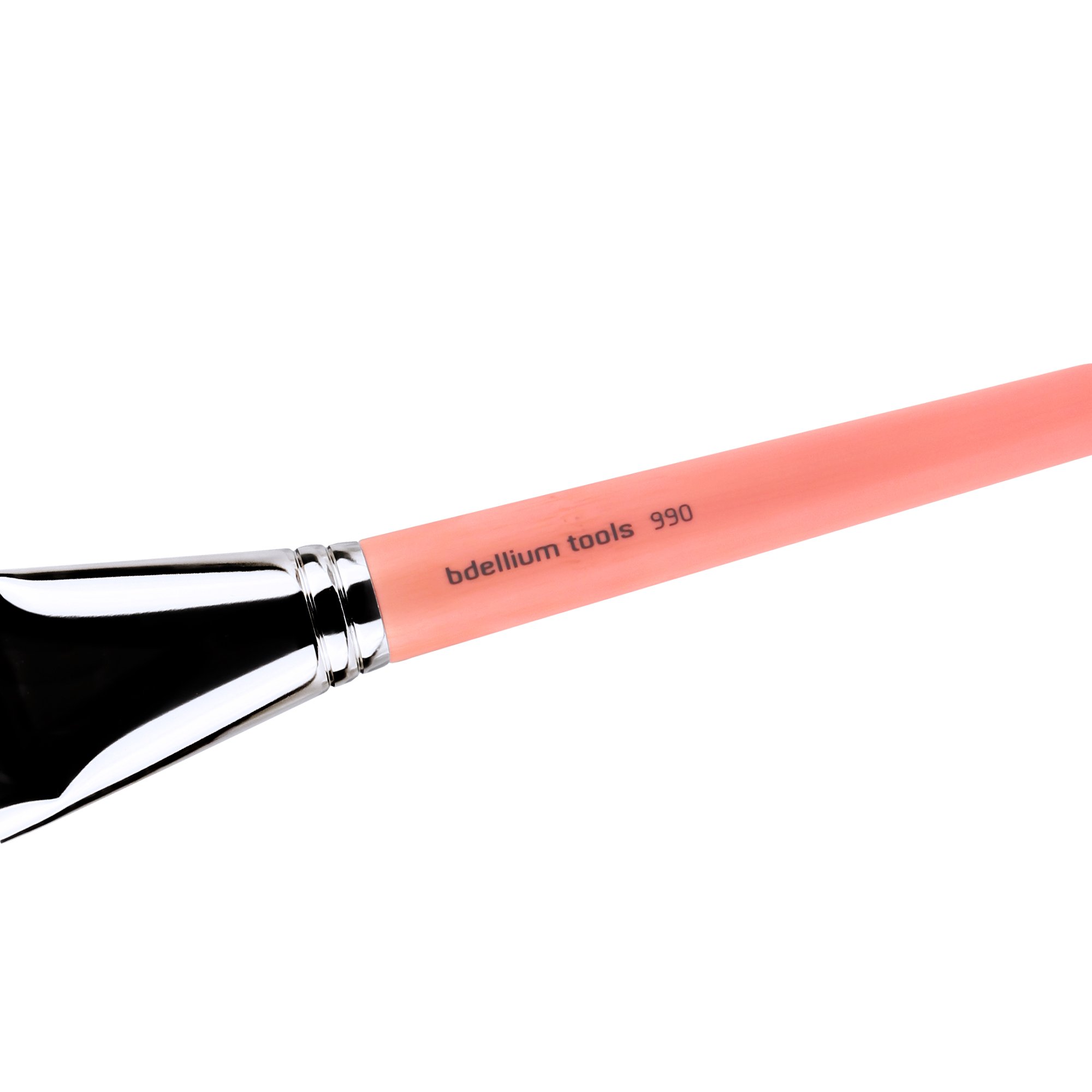 Bdellium 990 Angled Face Brush - Pink Bambu for Professional Makeup