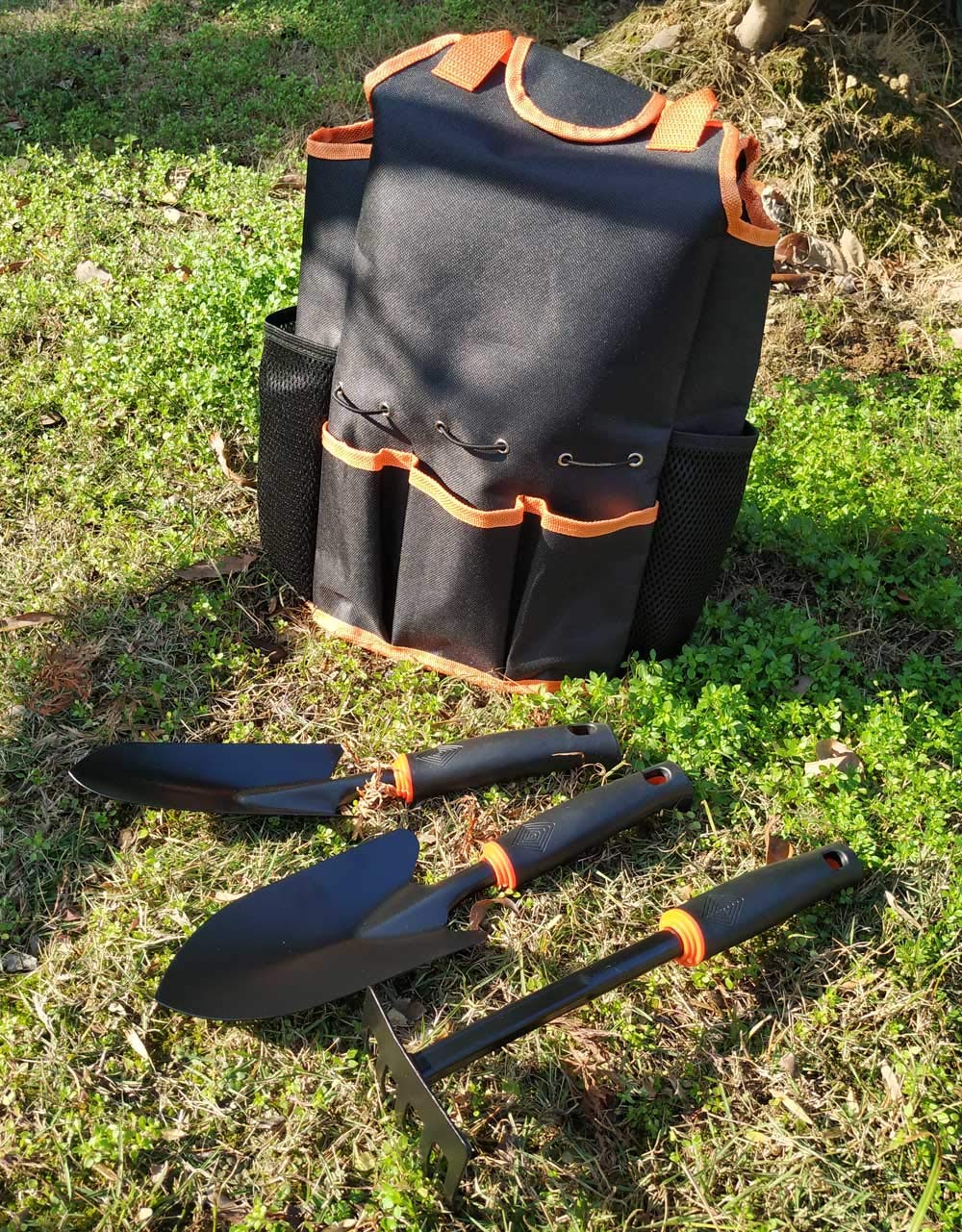Premium 4-Piece Heavy Duty Gardening Tool Set with Large Storage Tote Bag - Durable Hand Tools for Women & Men - Perfect for Outdoor Planting, Weeding & Landscaping (Ideal Gift for Gardeners)