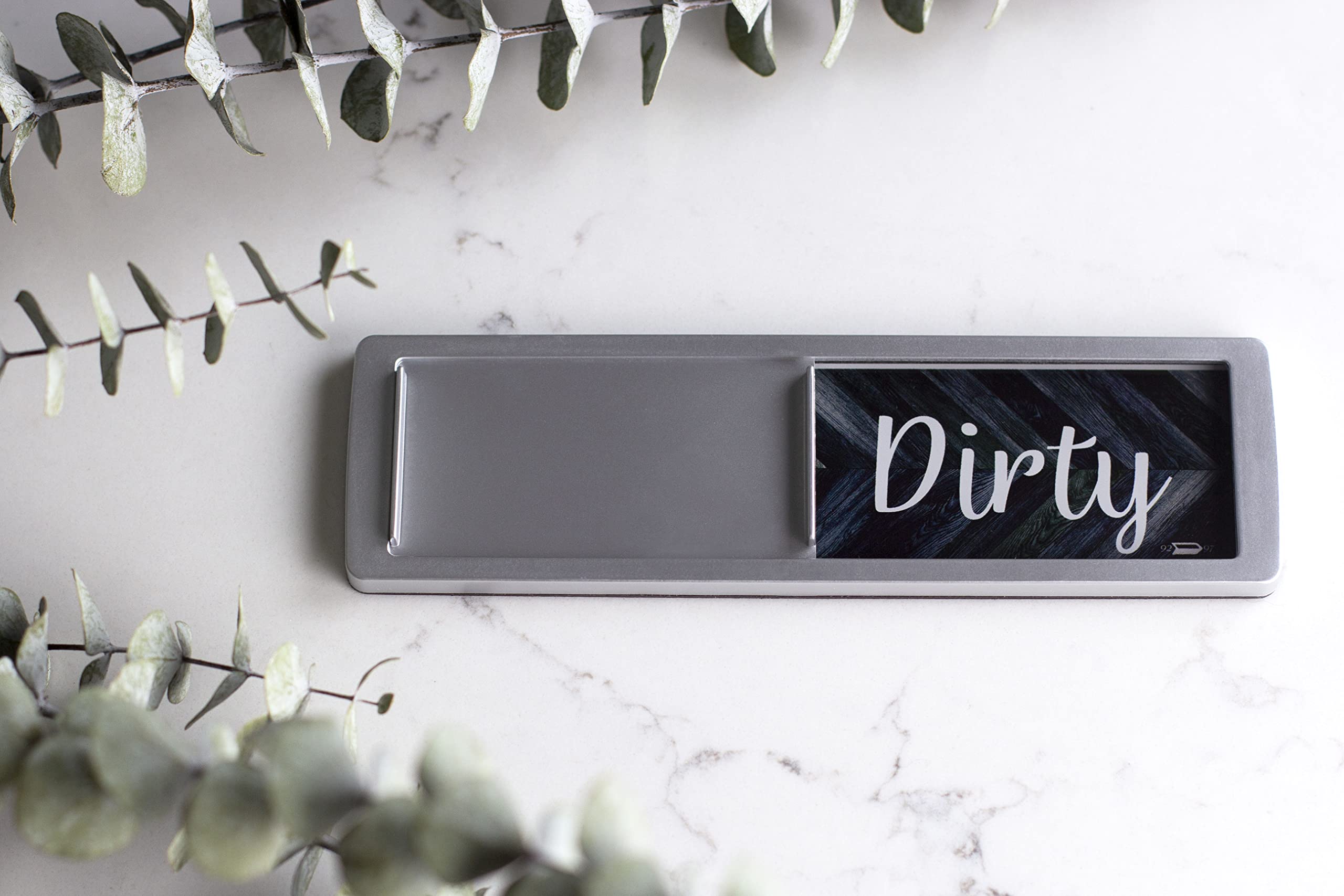 **Universal Strong Dishwasher Magnet Sign - Clean Dirty Indicator for Kitchen Organization, Rustic Farmhouse Black & White Design - Perfect for Home, Office & RV Use**