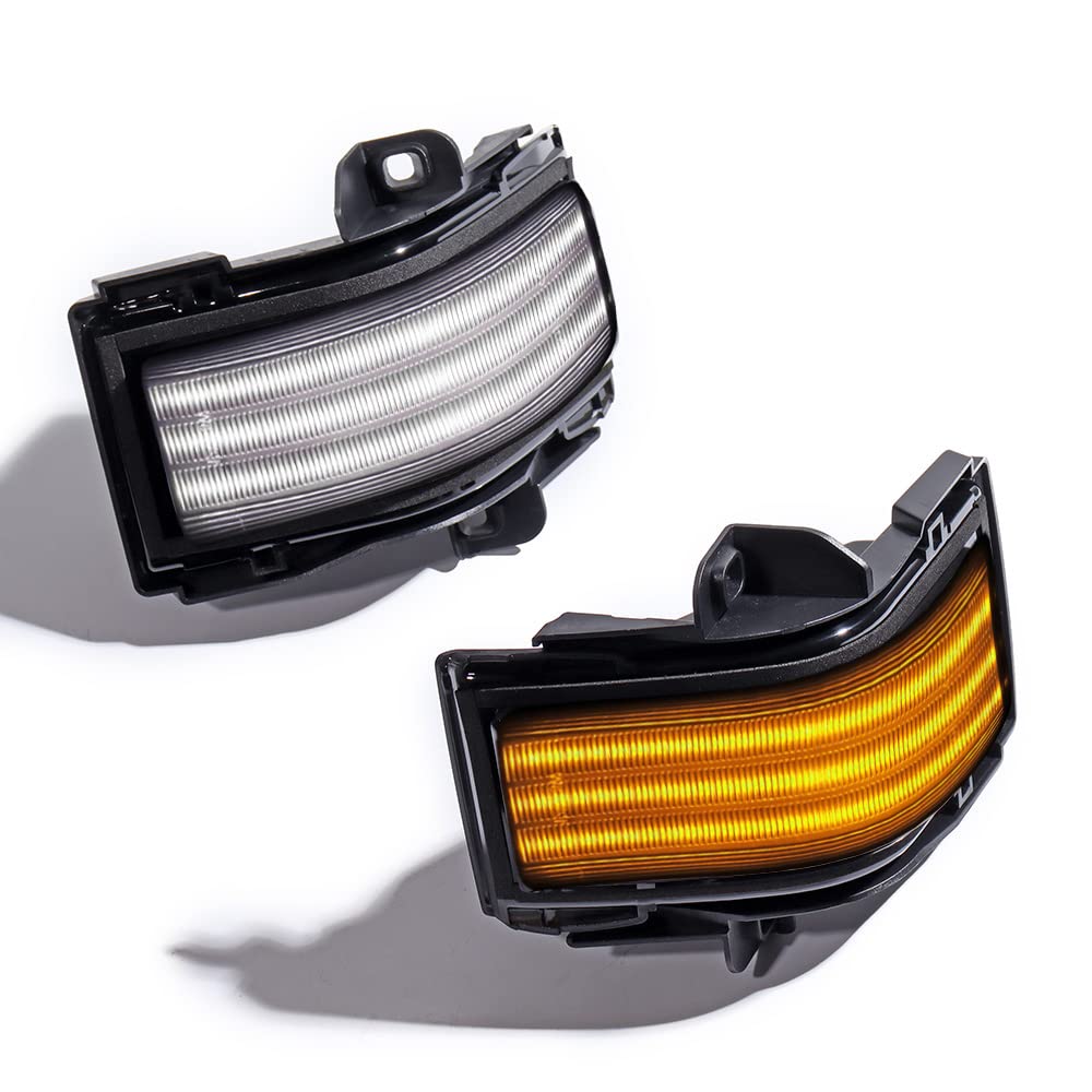LED Sequential Side Mirror Marker Lights Switchback Turn Signal Lamps - Compatible with 2017-2023 Ford F250 F350 F450 F550 Super Duty & 2015-2023 F150 - Enhanced Visibility & Safety for Towing & Night Driving
