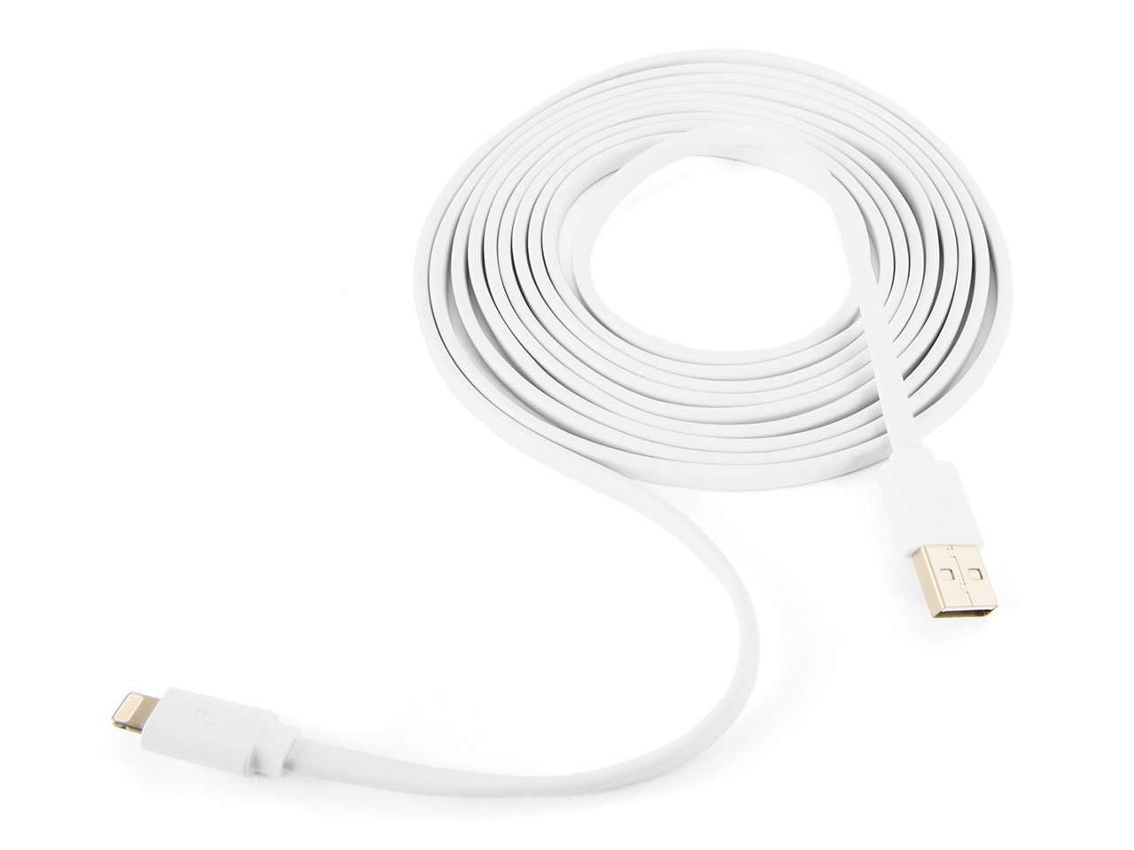 Premium Griffin White Extra-Long 6ft USB to Lightning Cable - Fast Charging & Data Sync for iPhone, iPad, AirPods - Perfect for Home, Office & Car Use