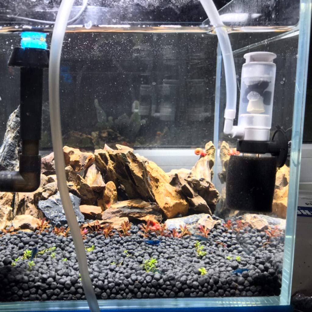Mini Aquarium Filter - Biochemical Sponge for Fish Tank, Freshwater Pump with Oxygenation & Water Cleaning | Ideal for Small Tanks, Betta Fish, Shrimp & Aquatic Plants