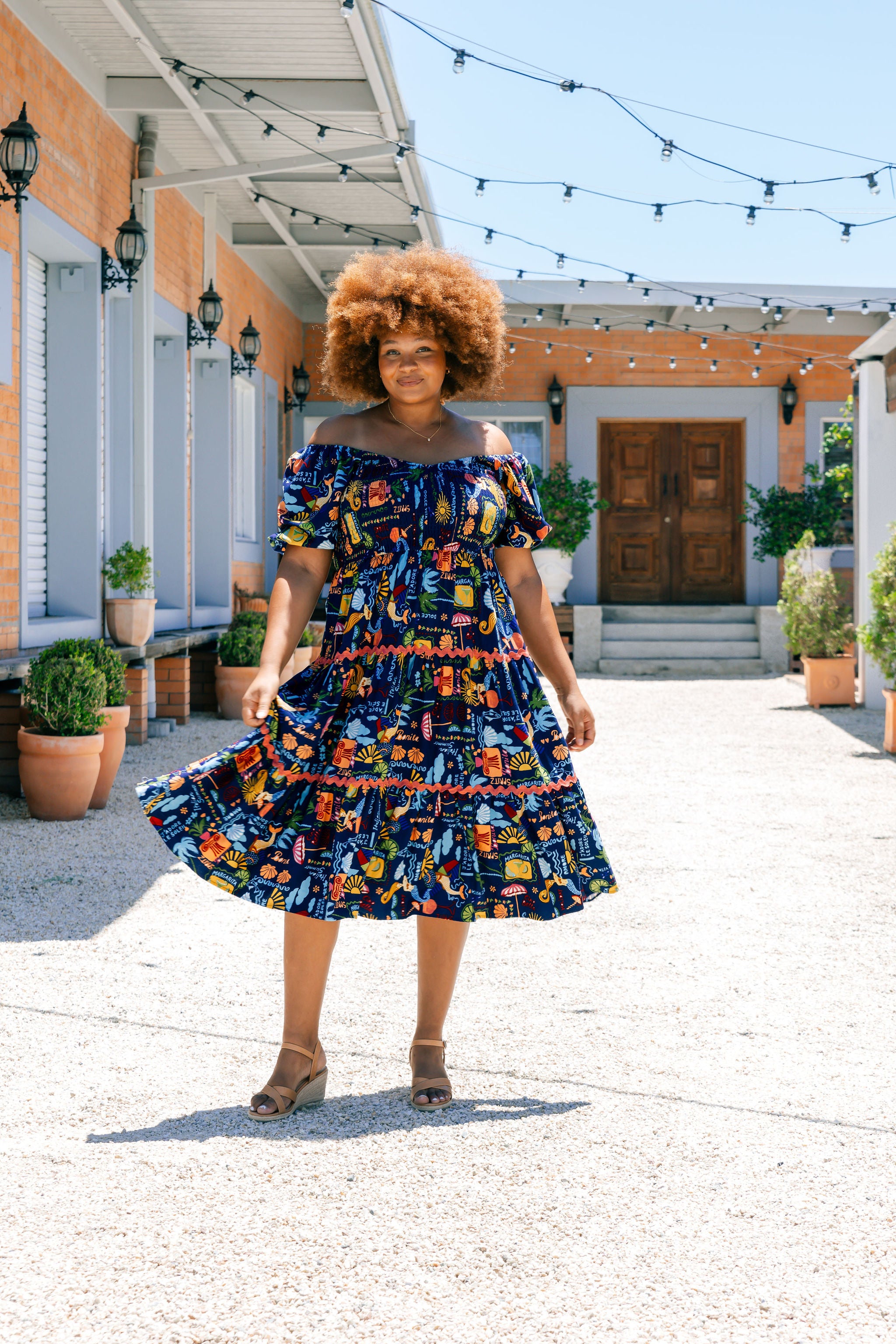 Peri Midi Dress - Flowy Euro Summer Dress for Women | Perfect for Beach Vacations, Date Nights & Summer Parties
