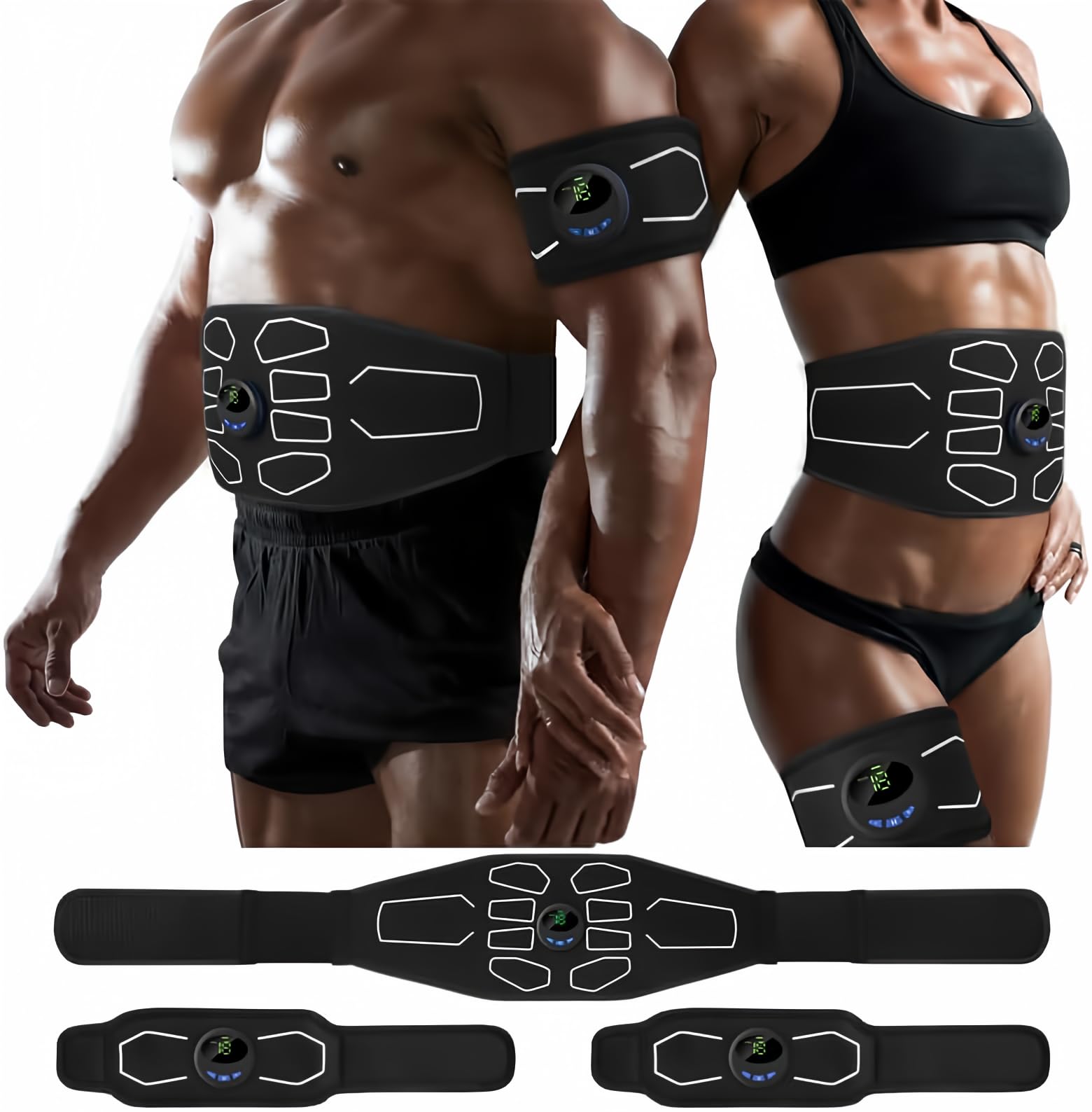 MarCoolTrip MZ Electronic Muscle Stimulator - EMS Ab Toner & Full Body Trainer for Men & Women - Fitness Strength Training Equipment for Home Gym & Workout Recovery