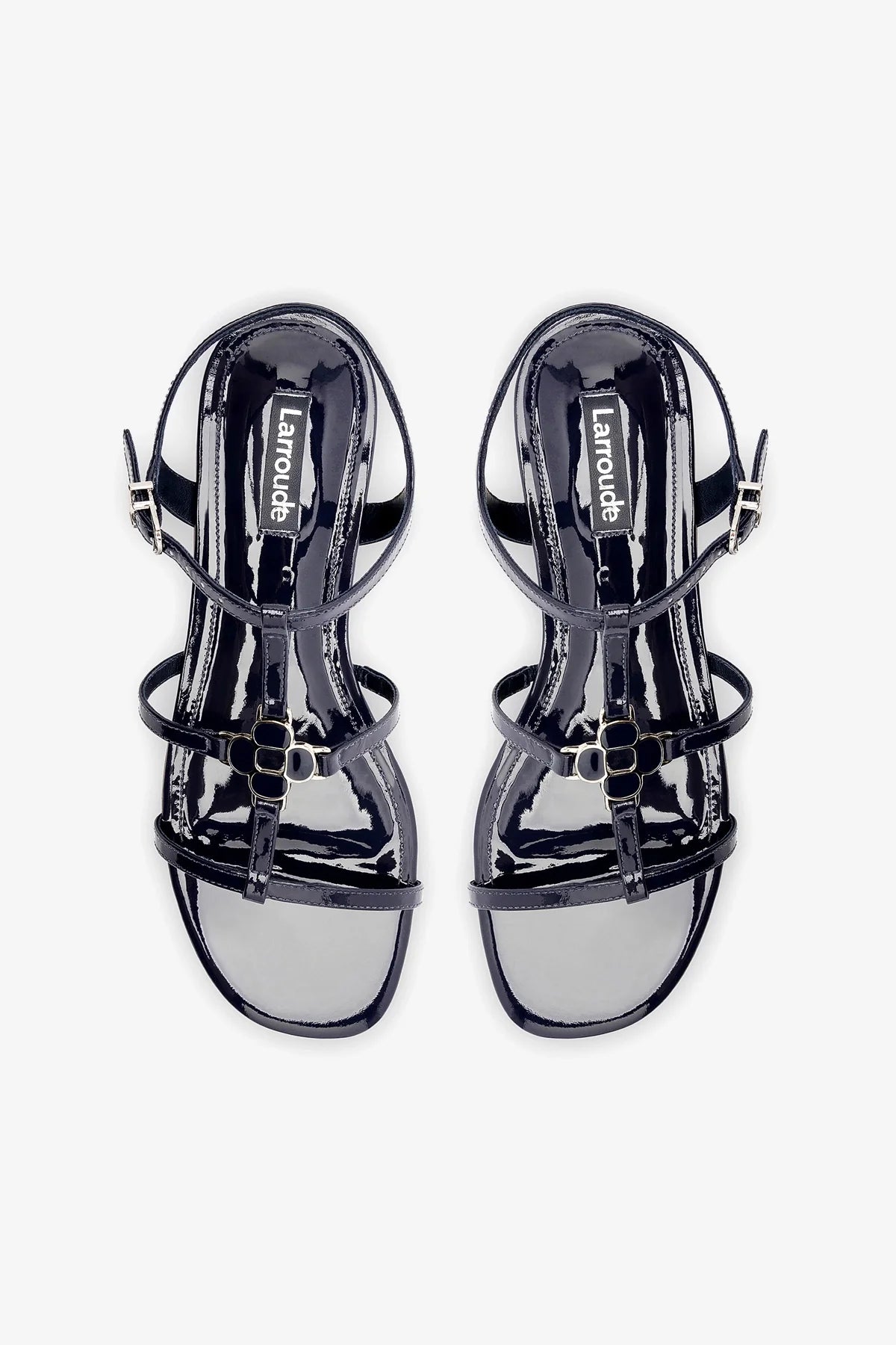 Hana Flat Shoes in Navy Patent Leather - Comfortable & Stylish Women's Ballet Flats for Work, Office, and Casual Wear