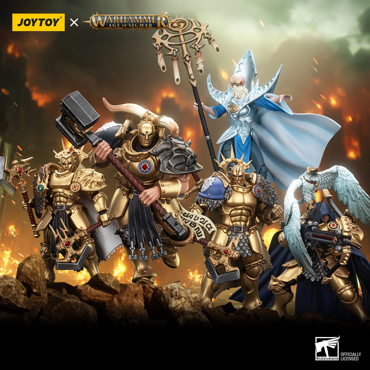 1/18 JOYTOY 4-Inch Action Figure - Warhammer Age of Sigmar Stormcast Eternals The Blacktalons - Collectible Miniature for Tabletop Gaming & Display