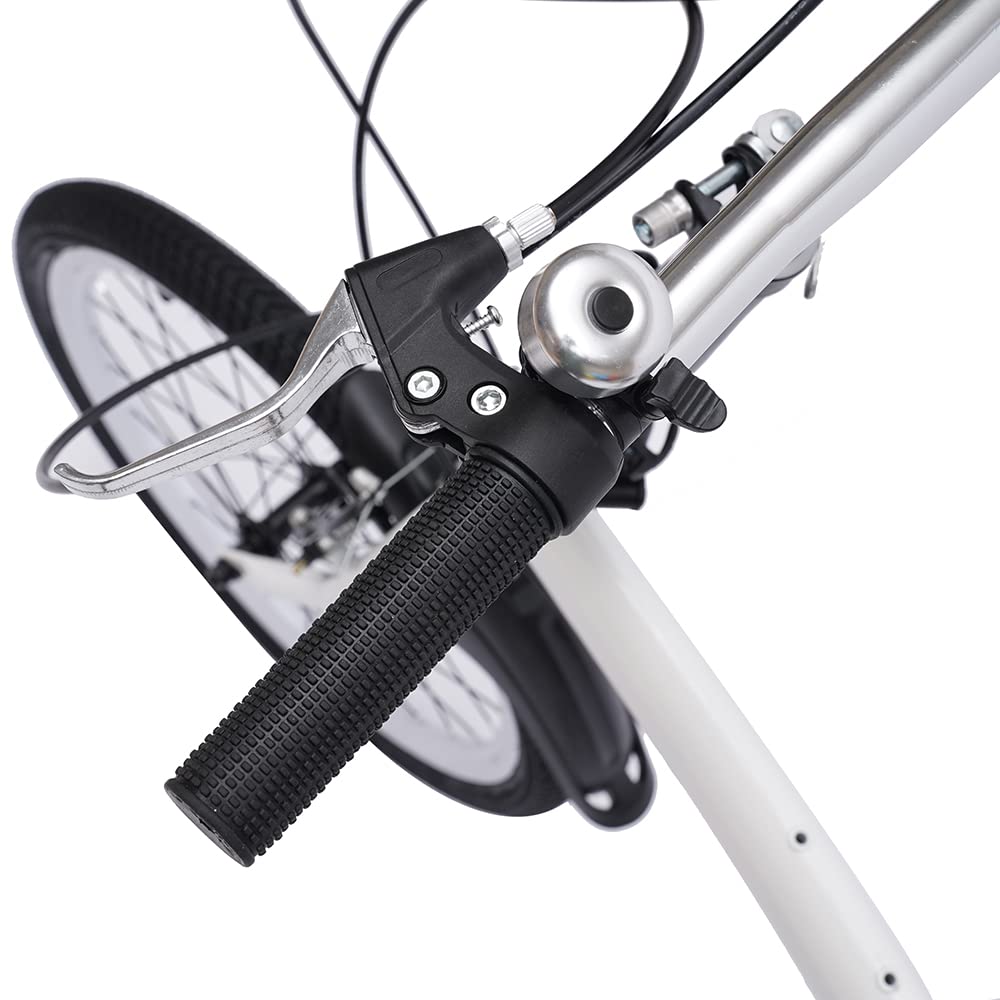 20 Inch Folding Bike for Adults - 6 Speed Lightweight Commuter Bicycle with Shimano Shifter - Perfect for Urban Commuting, Camping & Travel - Foldable Compact Design Saves Space