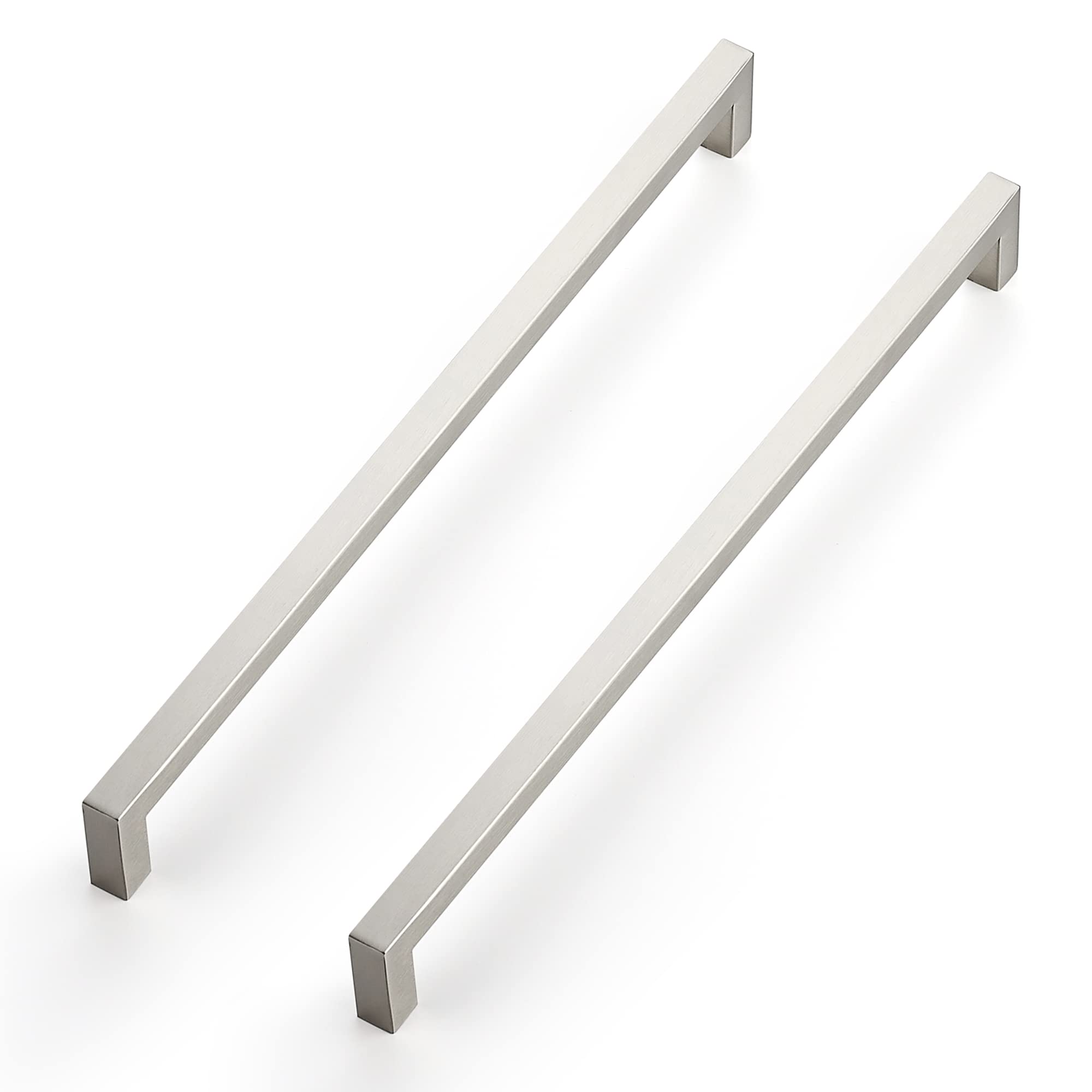 Ravinte 18 Pack 12-3/5 Inch Kitchen Cabinet Handles - Satin Nickel & Brushed Nickel Drawer Pulls - Durable Cabinet Hardware for Kitchen, Bathroom, Dresser & Furniture (Perfect for Modern Home Upgrade)