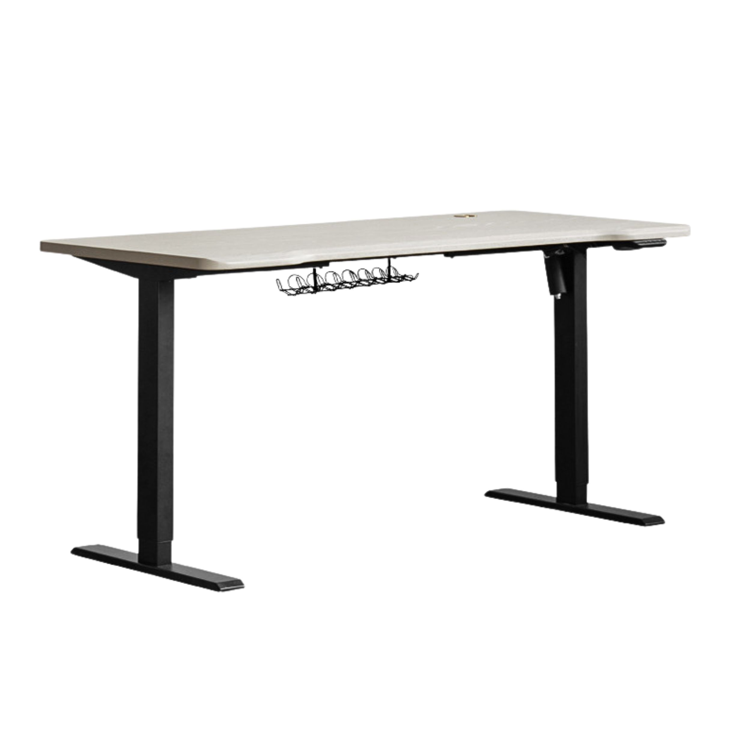 Premium Oak Solid Wood Electric Standing Desk - Adjustable Height Ergonomic Workstation for Home & Office - Perfect for Remote Work, Gaming & Study