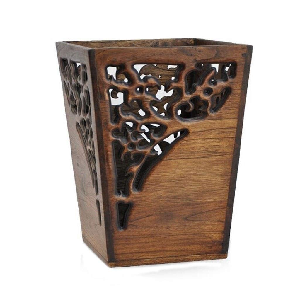 Creative Wooden Trash Can - 12