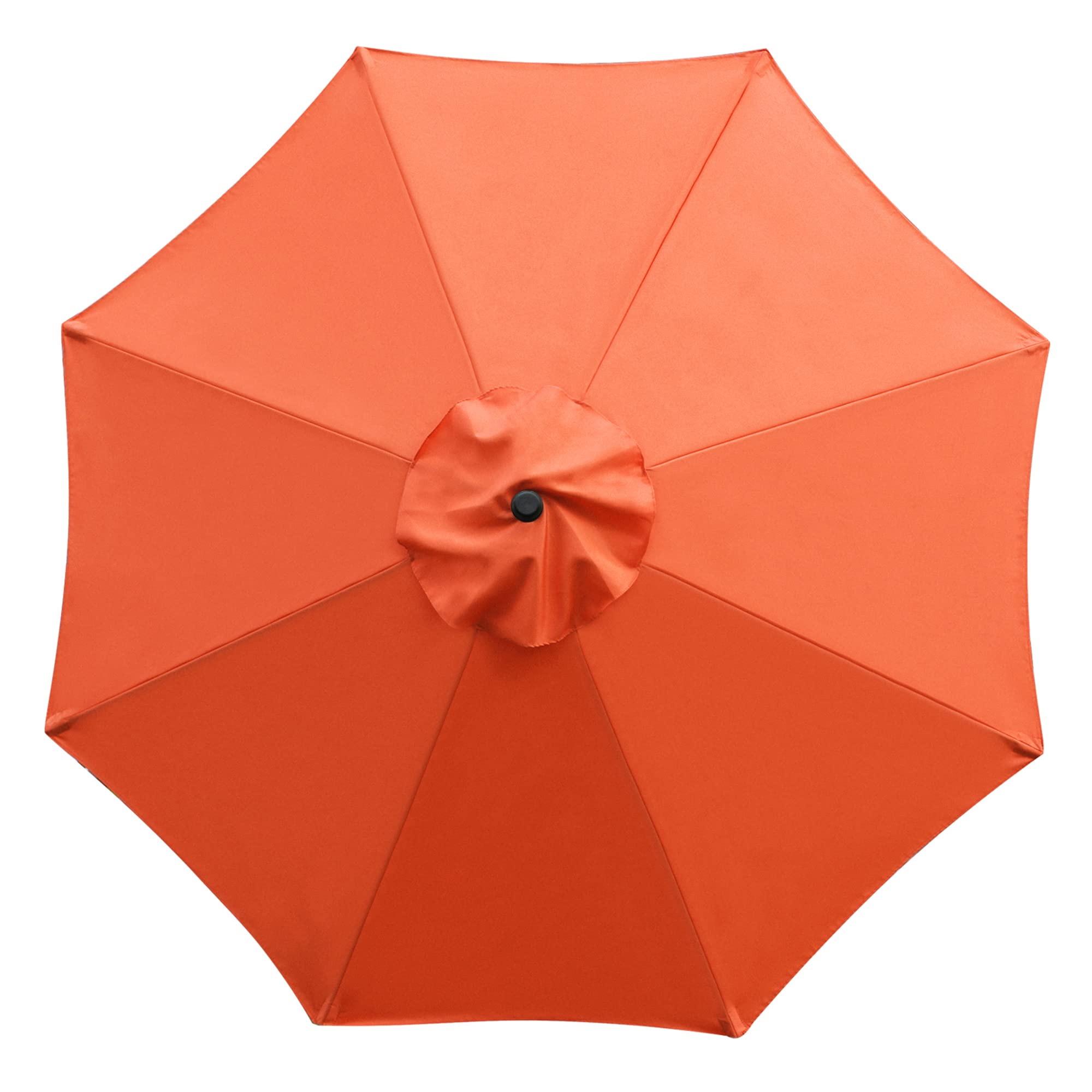 Sunnyglade 9-Foot Outdoor Patio Umbrella with 8 Heavy-Duty Steel Ribs - UV Protection & Wind Resistant - Perfect for Poolside, Backyard, Garden, and Outdoor Dining (Orange)