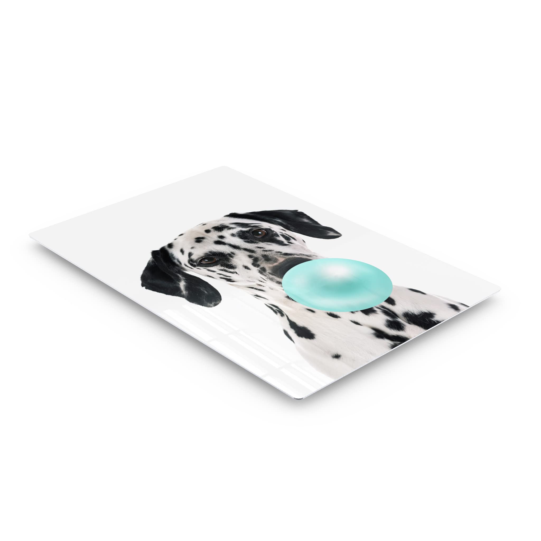 Dalmatian Dog Chewing Bubble Gum Metal Wall Art Print - 36x24 | Pet Lover Gift, Animal Pop Art Decor for Office, Living Room, Bedroom & Nursery | Unique Home Decor for Dog Lovers & Kids Rooms