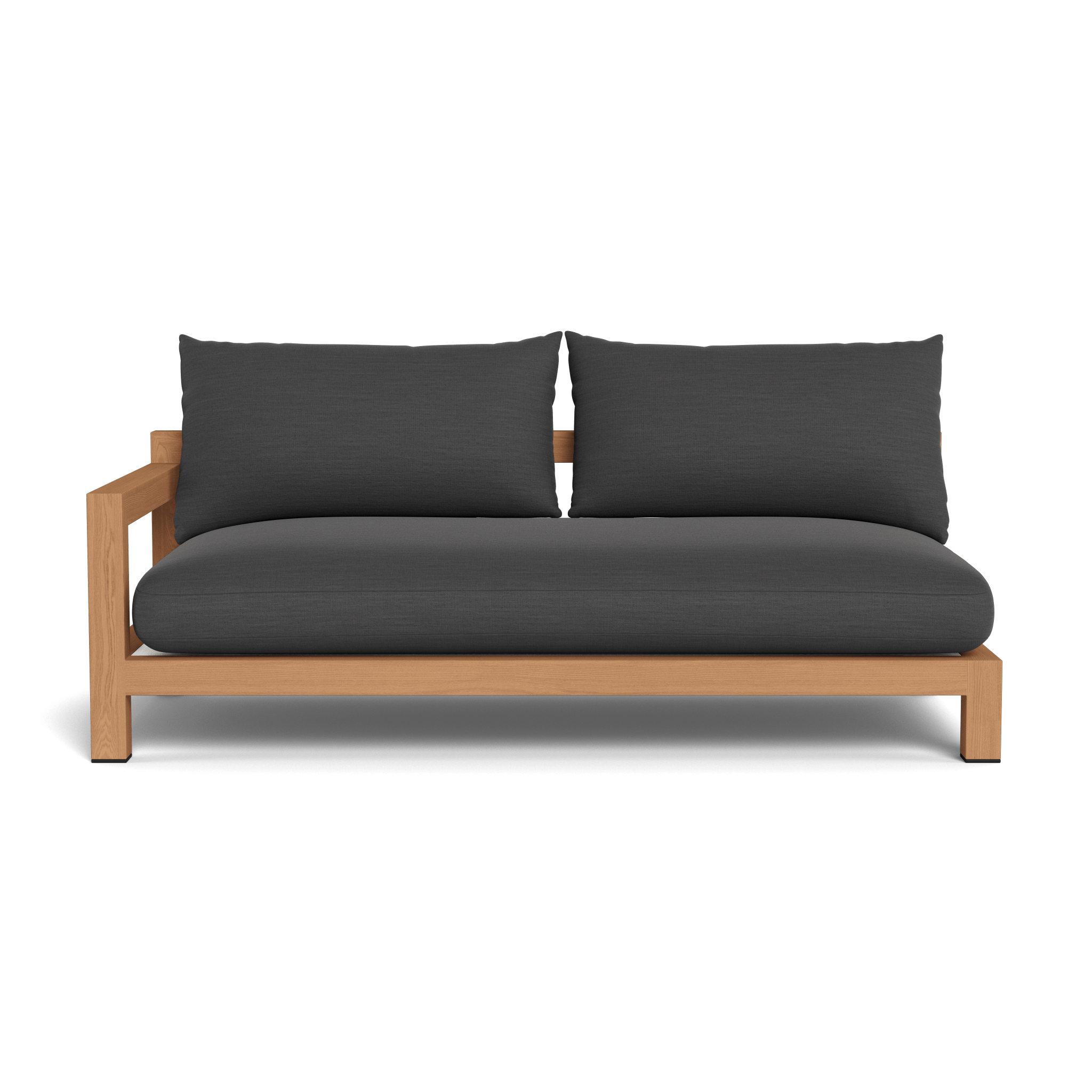Pacific Teak 2-Seater Outdoor Patio Chair with Single Armrest - Perfect for Poolside, Garden, and Backyard Relaxation