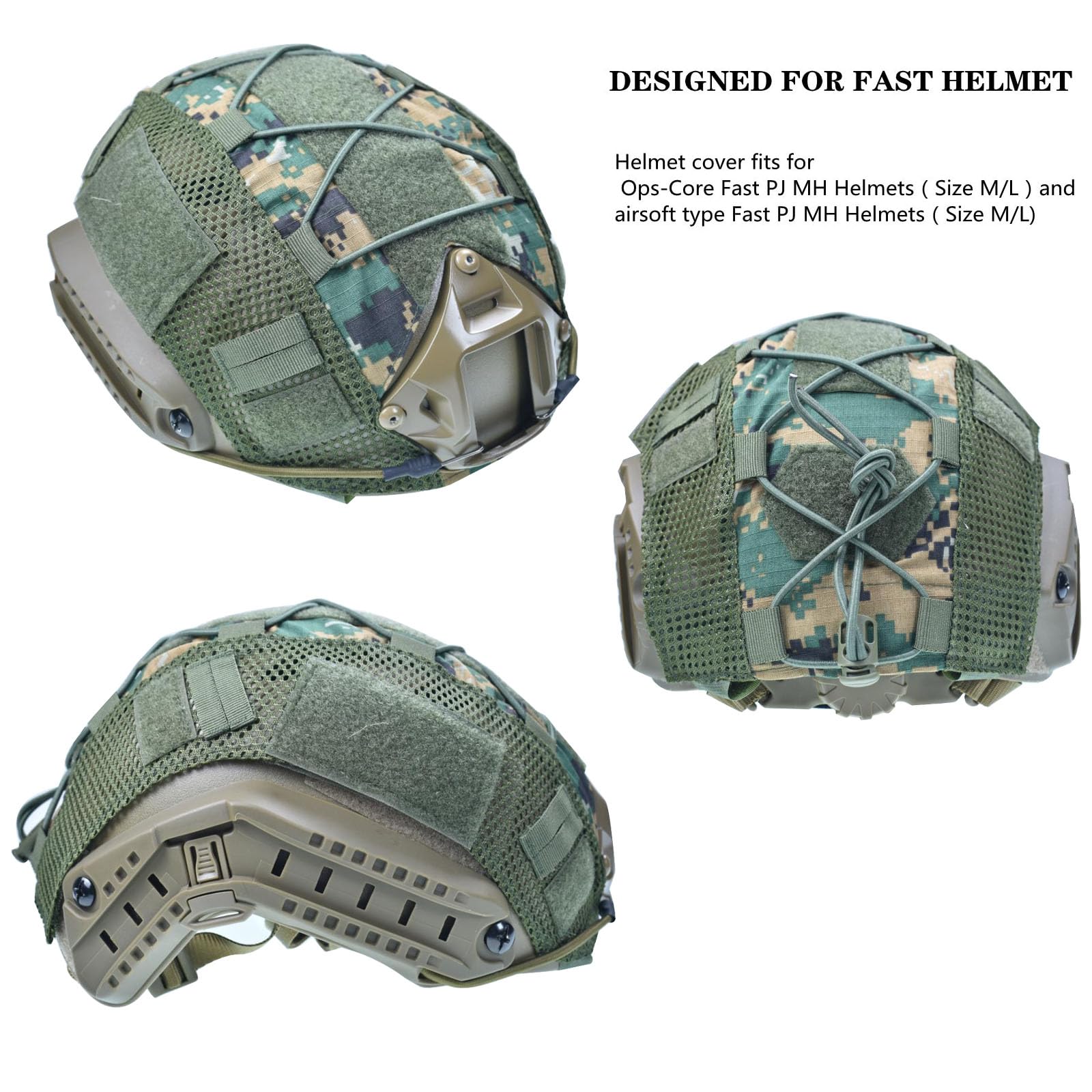 Tactical Airsoft & Paintball Fast Helmet Set with Adjustable Size, Memory Foam Padding - Protective Gear for Adults & Teens | Outdoor Combat Games, Military Simulation, Airsoft Battles