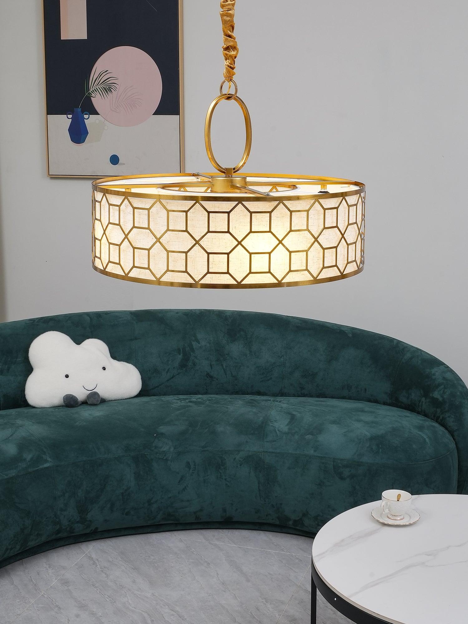 Allegretto Round Pendant - Elegant Modern Glass Hanging Light Fixture for Dining Room, Kitchen Island & Bedroom Decor