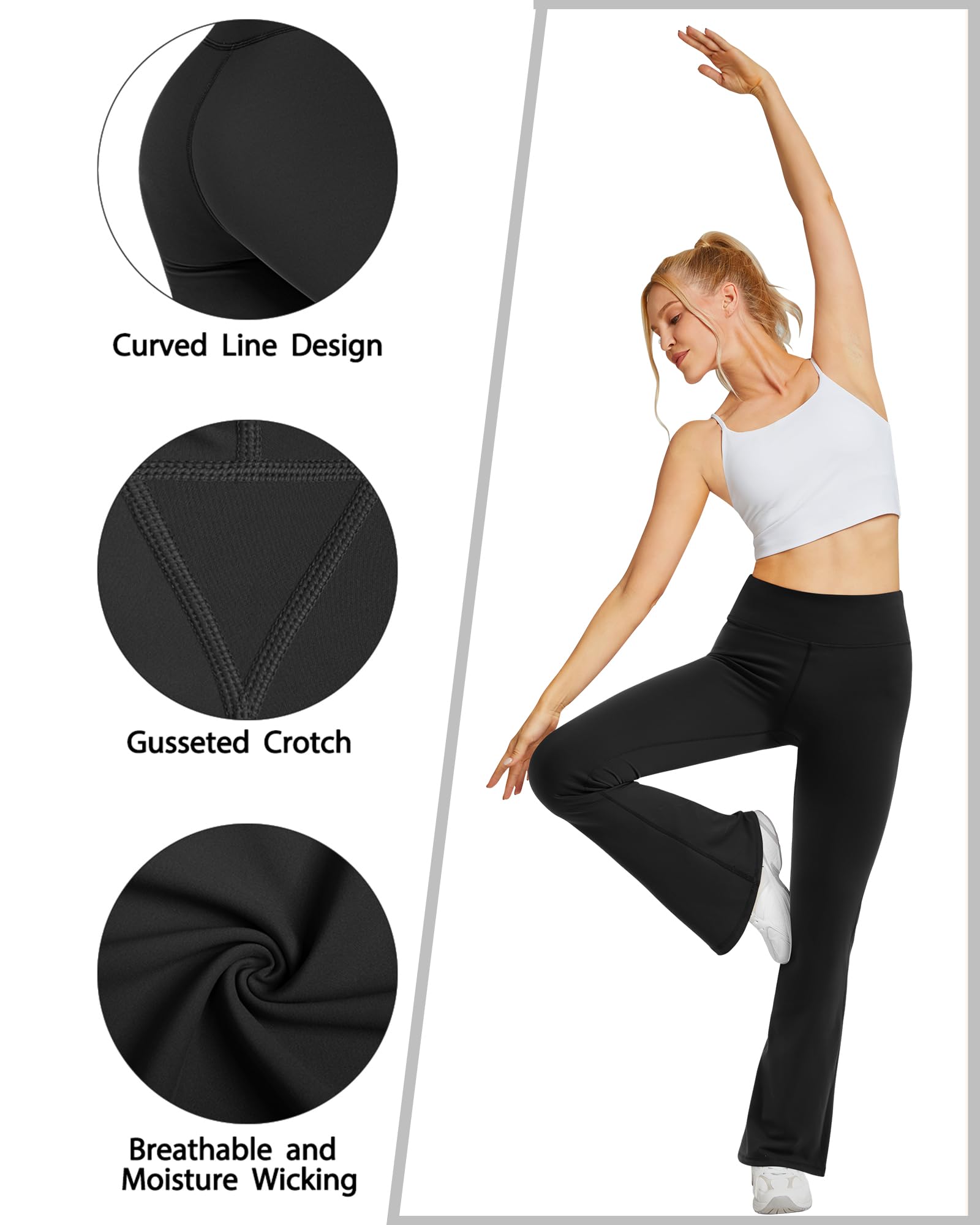 **Women's High Waist Bootcut Yoga Pants - Flare Leggings for Workout & Casual Wear (29