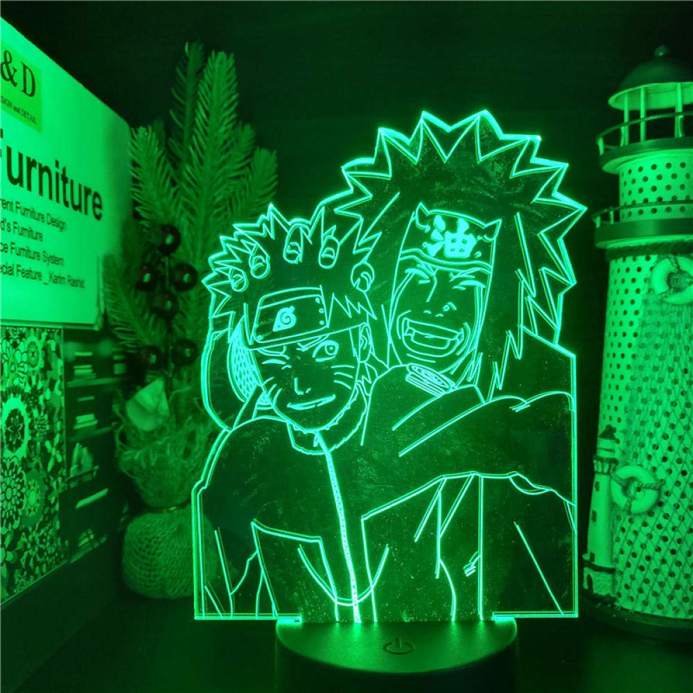 Naruto Night Light for Kids - 3D LED Illusion Lamp with 7 Color Changing Modes, Anime Themed Nightlight for Bedroom Decor, Perfect Gift for Anime Fans | Ideal for Kids' Rooms, Gaming Setups & Xmas Gifts